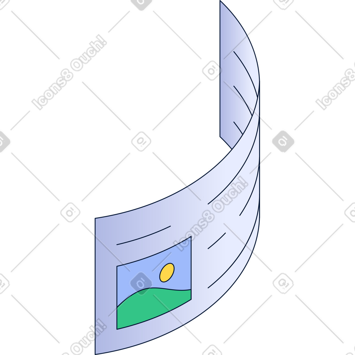 Illustration Document texte avec image dans le style Neat à télécharger aux formats PNG, SVG