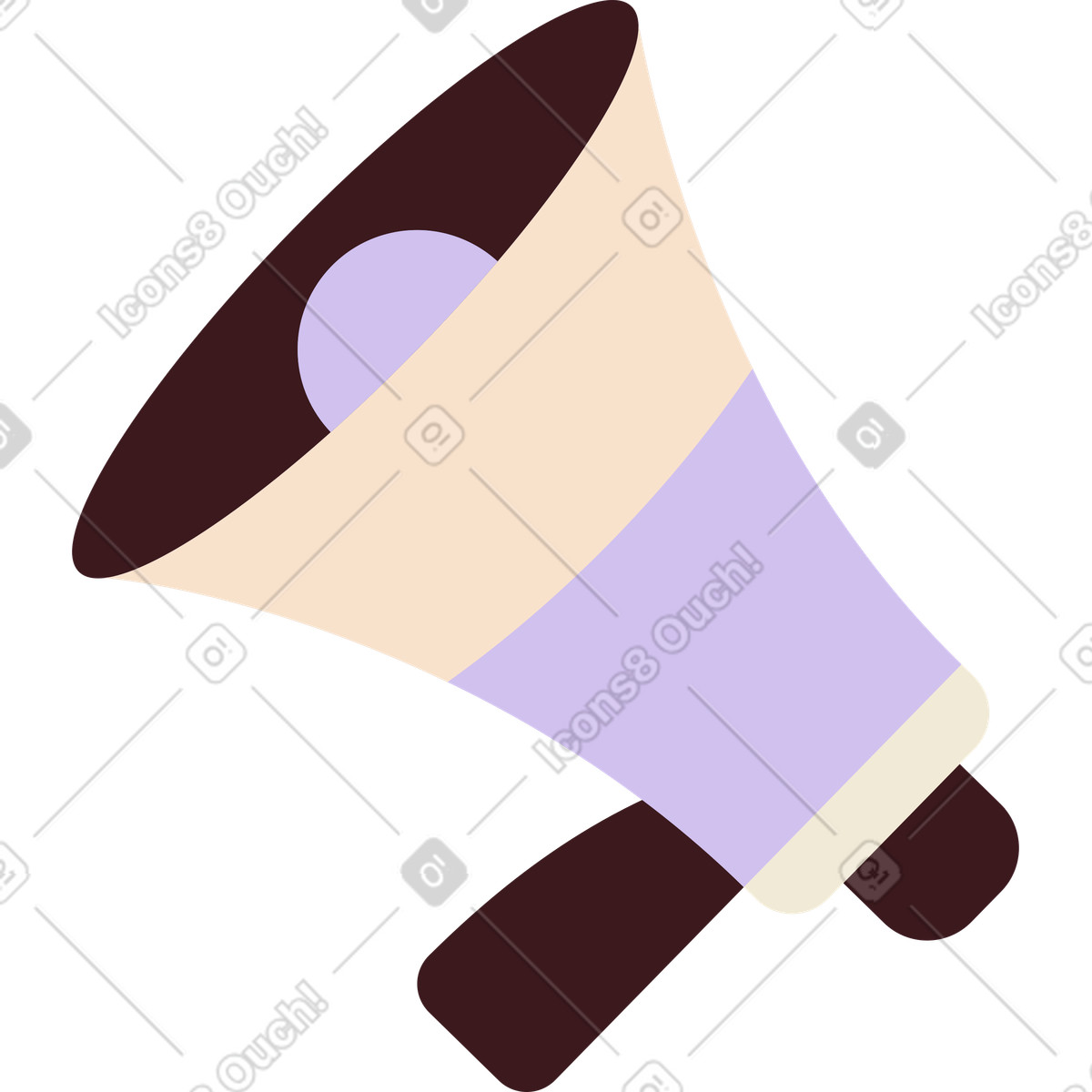 Megaphon-Illustration im Folks-Stil als Download in PNG, SVG