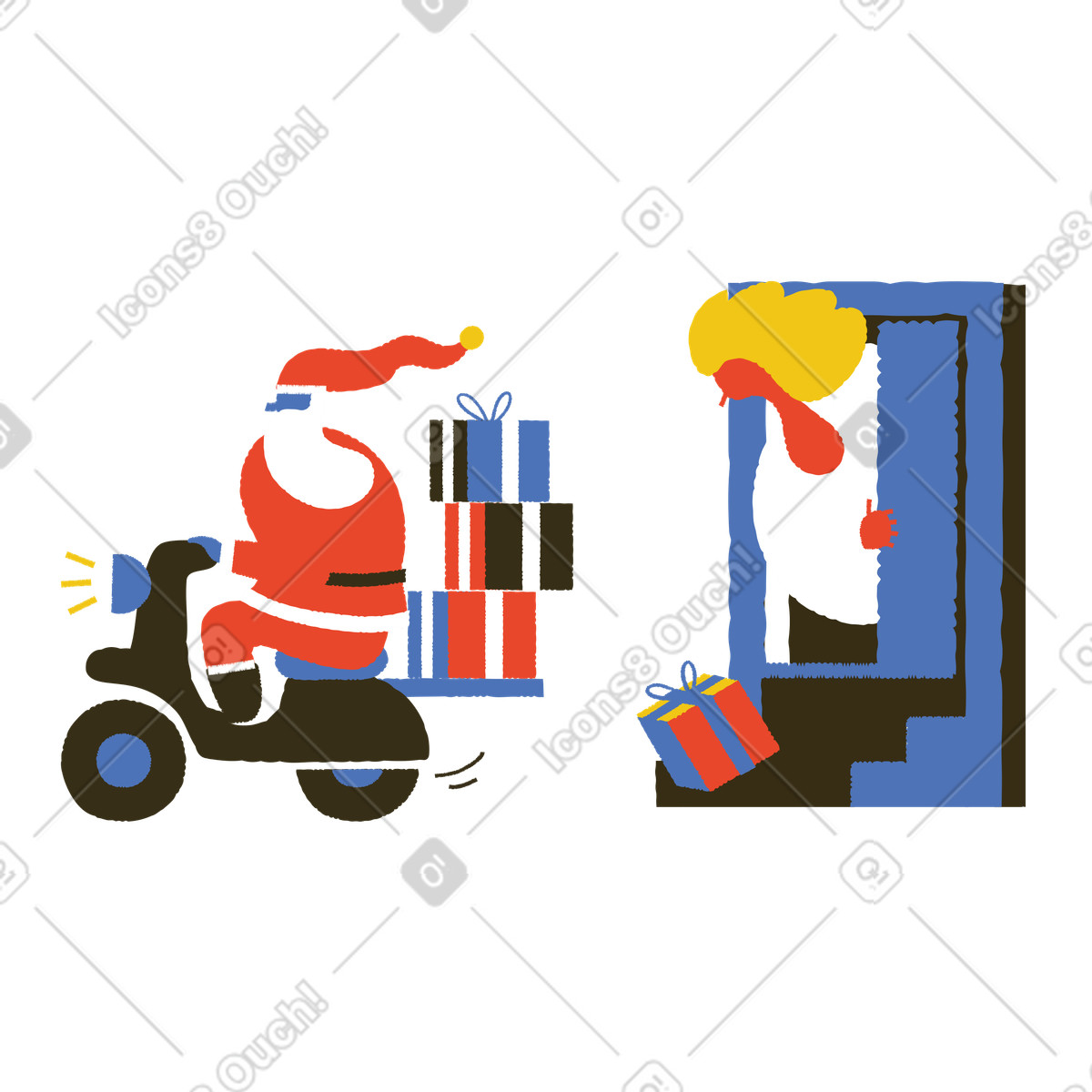 下载 Bermuda 风格的 这是你的礼物 插画，支持 PNG、SVG 格式