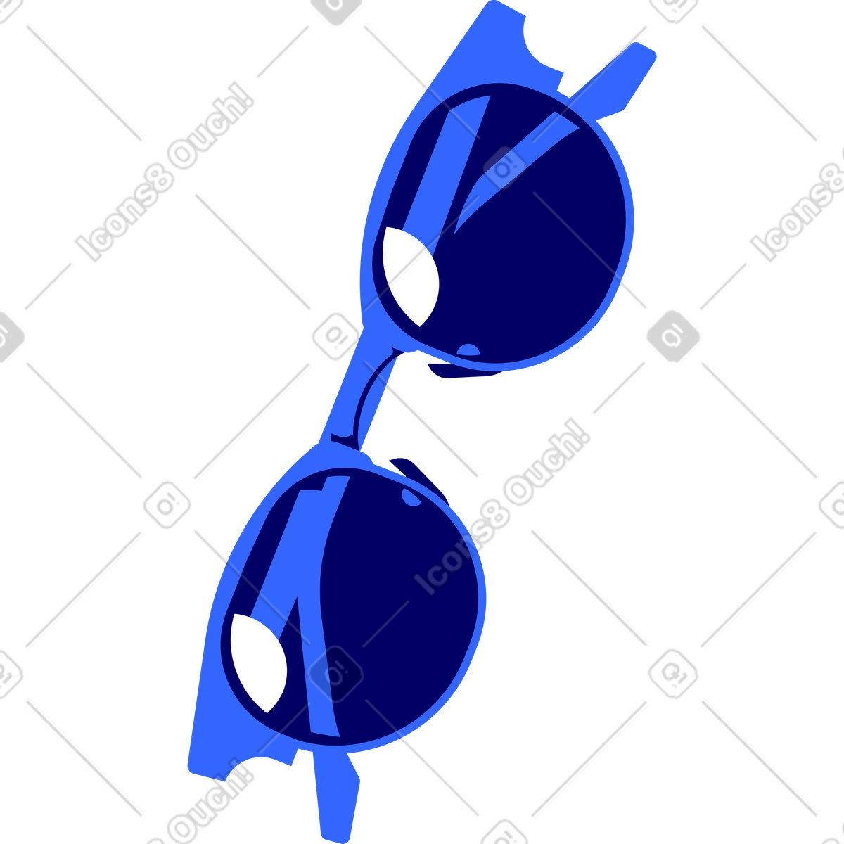 Glasses illustration in Lounge style download in PNG, SVG