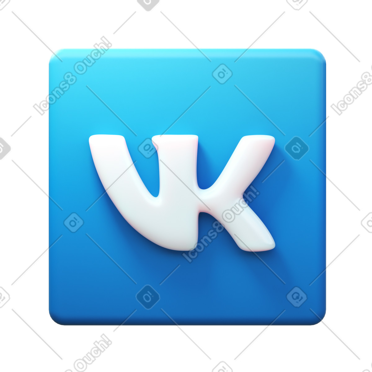 Vk com illustrazione in stile 3D Fluency scarica in PNG, SVG
