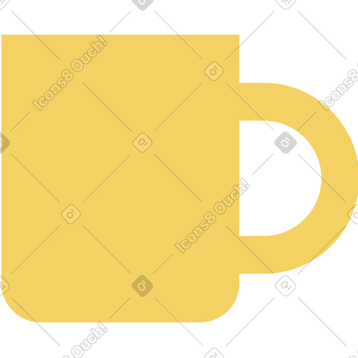 Tazza illustrazione in stile Macaroni scarica in PNG, SVG