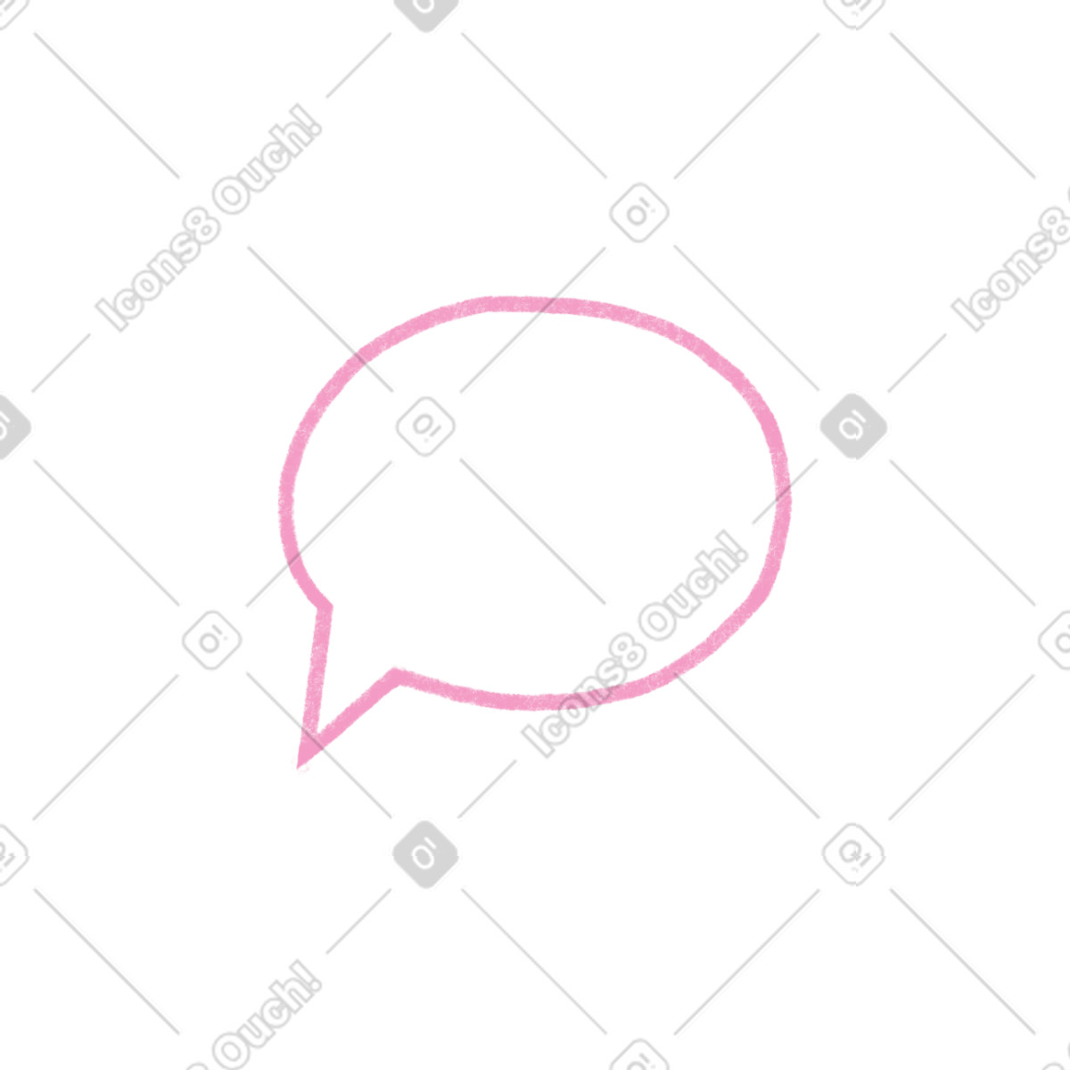 Pink speech bubble illustrazione in stile Tutti scarica in PNG, SVG