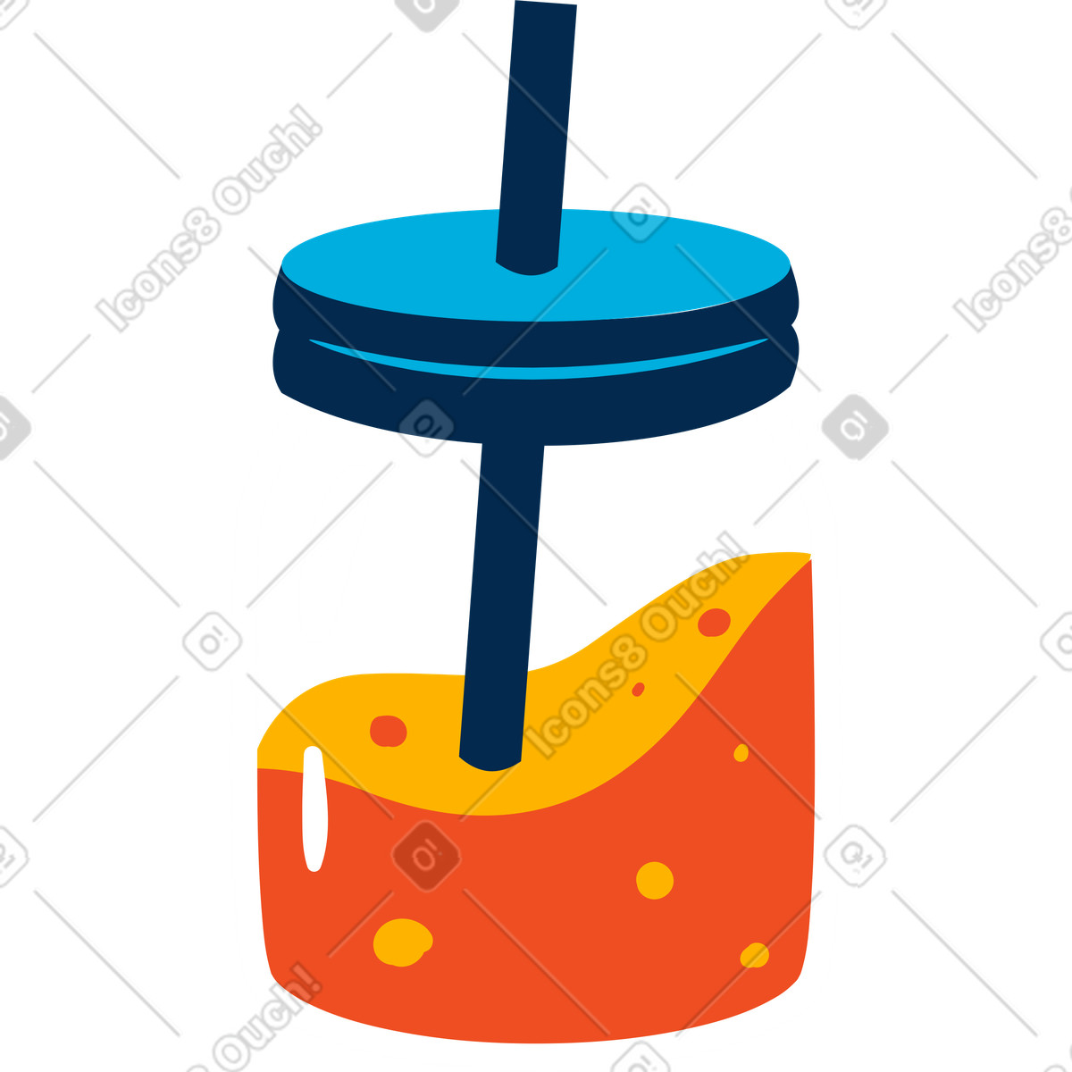 Smoothie-Illustration im Flame-Stil als Download in PNG, SVG