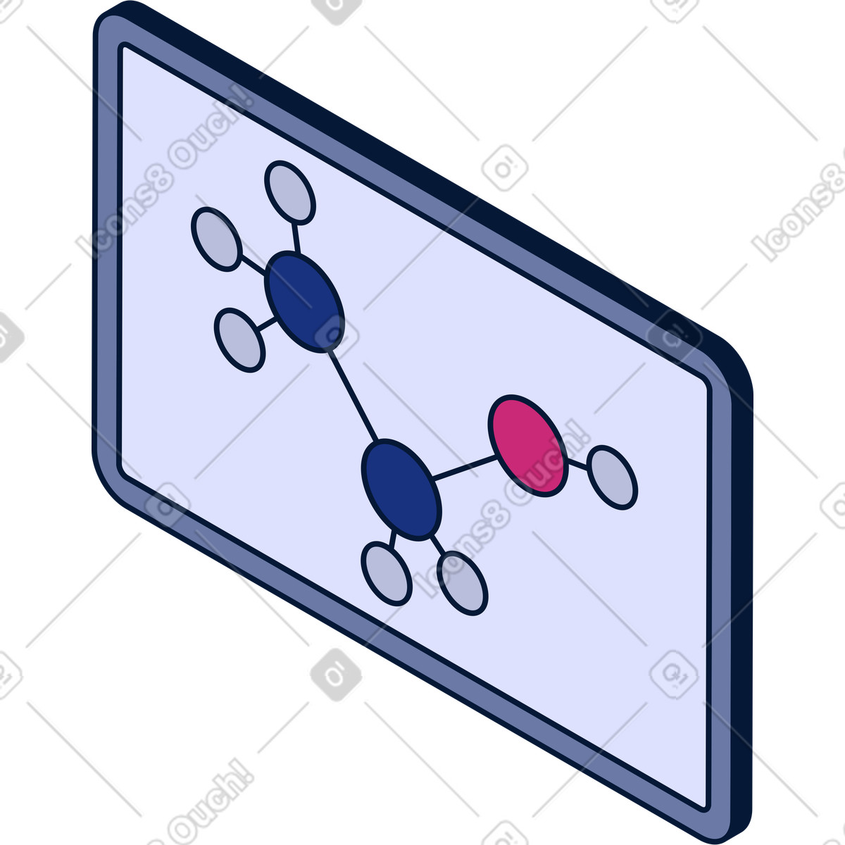 Ilustración Monitor molecular en estilo Neat a descargar en PNG y SVG