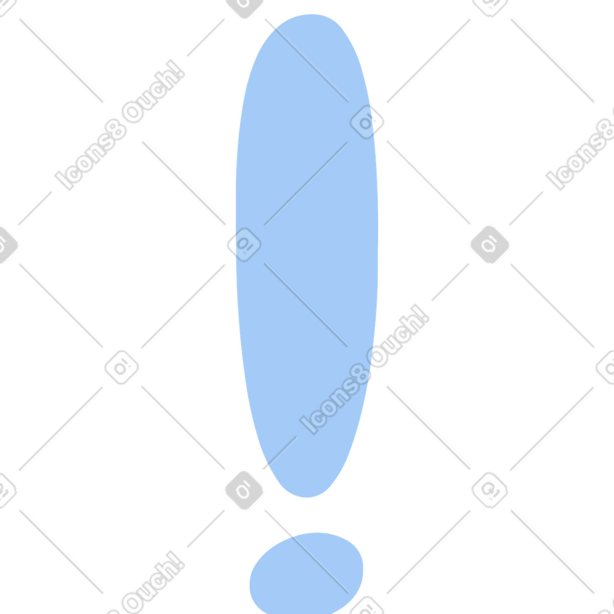 Ausrufezeichen-Illustration im Marginalia-Stil als Download in PNG, SVG