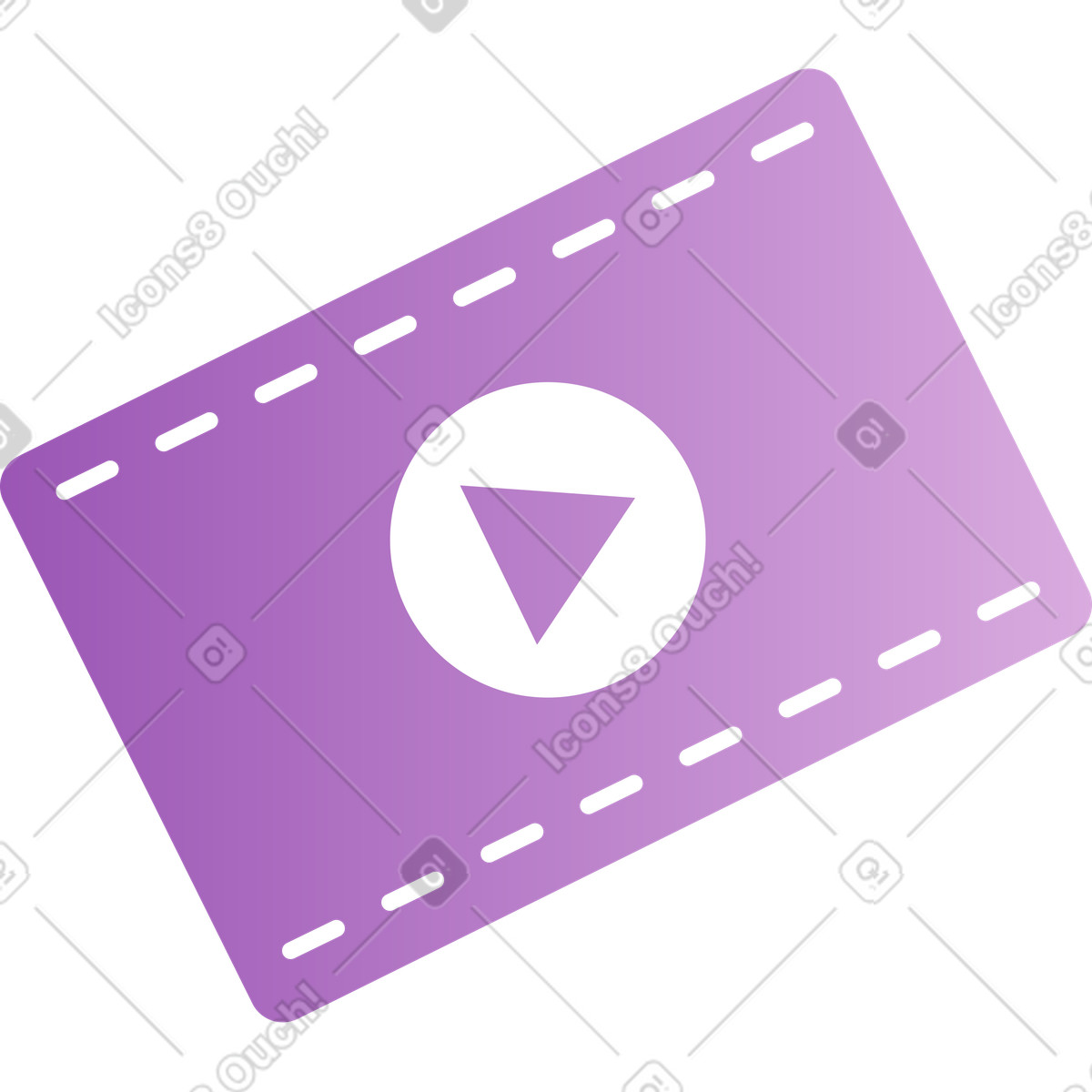 Icon-video-Illustration im Wavy-Stil als Download in PNG, SVG
