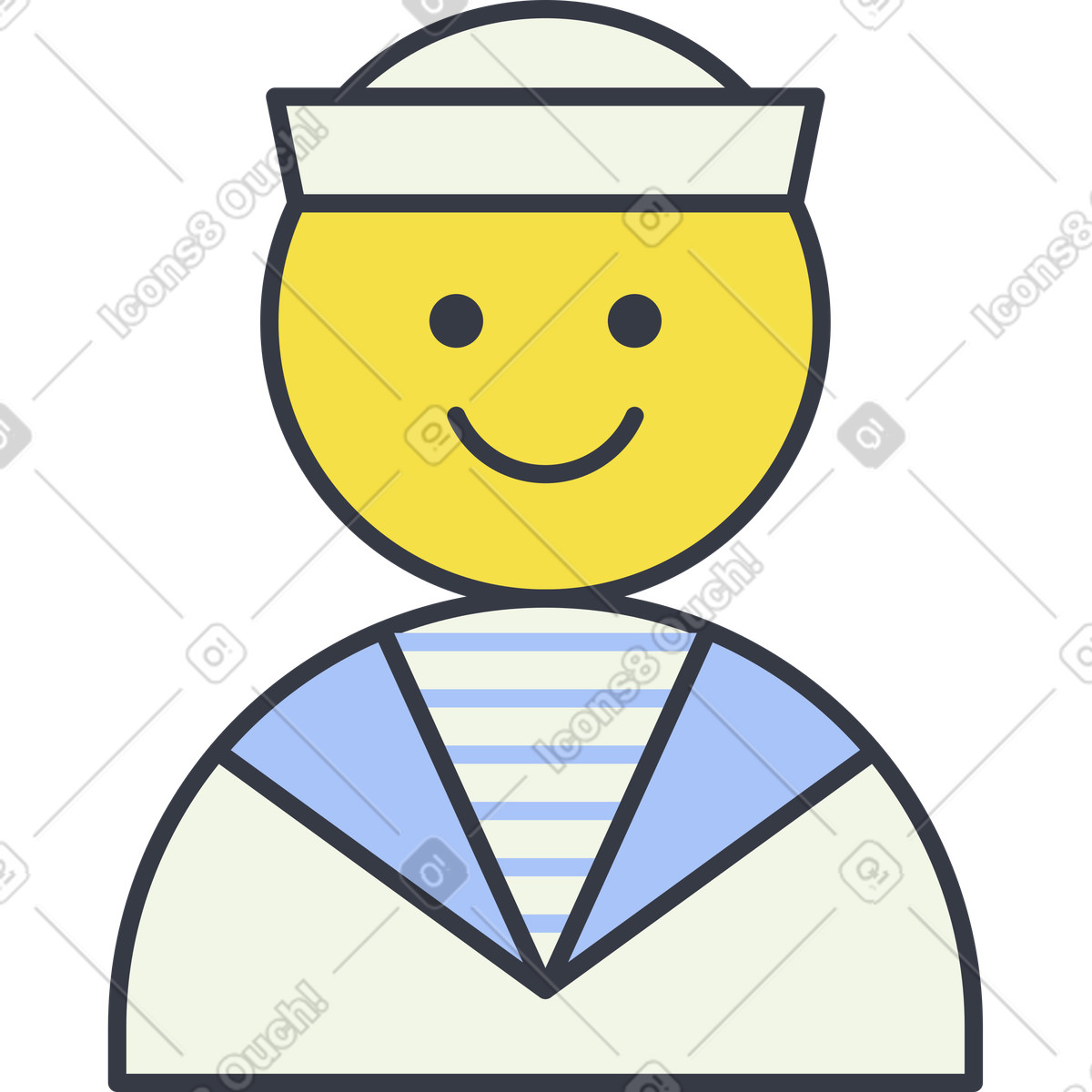 Ilustração de Marinheiro em no estilo Abstract para baixar em PNG, SVG