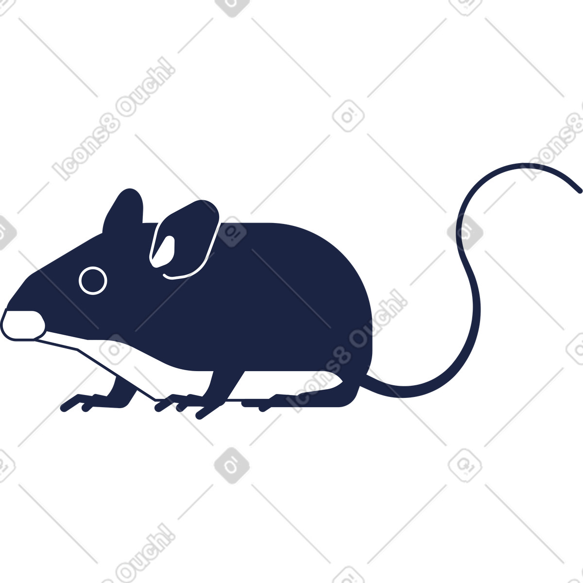 下载 Urban Line 风格的 老鼠 插画，支持 PNG、SVG 格式