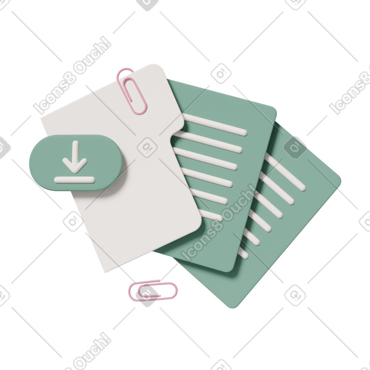 Notes composition-Illustration im 3D Casual life-Stil als Download in PNG, SVG