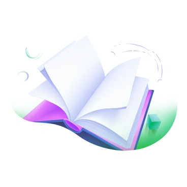 An illustration of an "open book" positioned on a flat surface, with "pages turning softly". The pages are depicted with "simple lines" to convey movement. There is a gentle breeze suggested by small, flowing lines around the pages, enhancing the sense of movement. The book is centered in the image, against a subtle, pastel-colored background that complements the simplicity of the design.