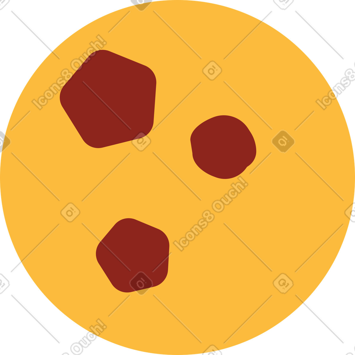 Cookies illustration in Burgundy style download in PNG, SVG