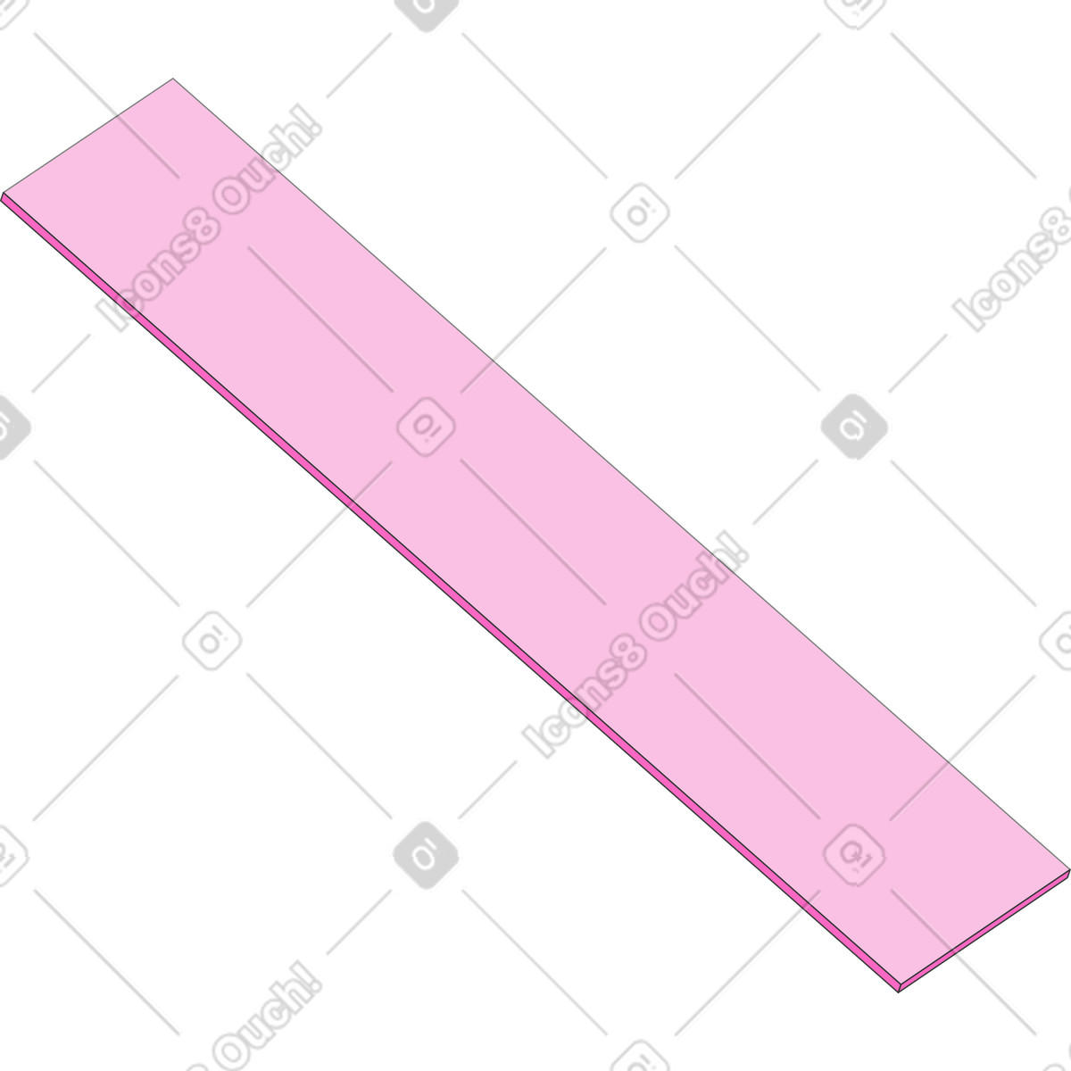 Flexible measuring ruler illustration clipart in minimal modern vector style