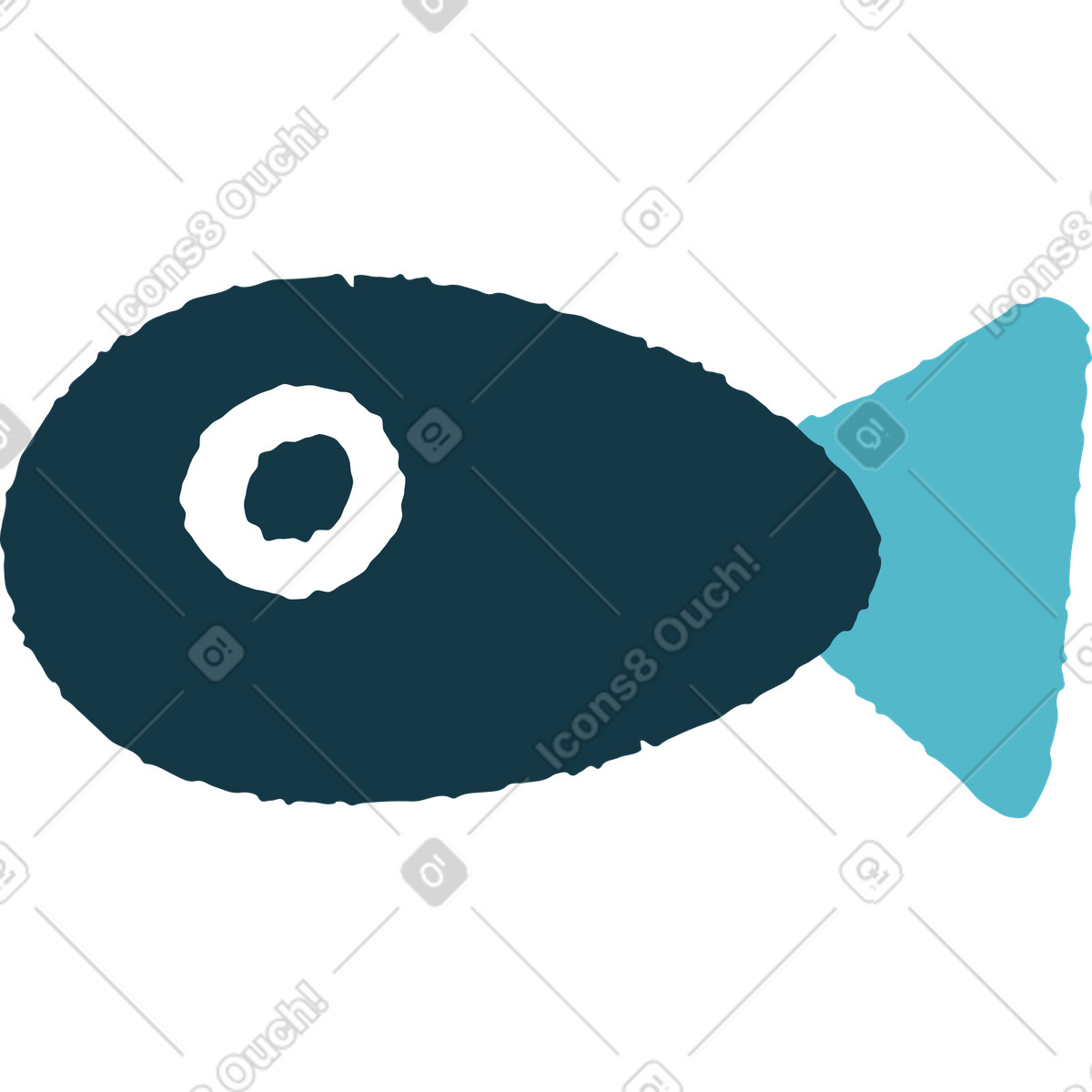 Fisch-Illustration im Flamenco-Stil als Download in PNG, SVG