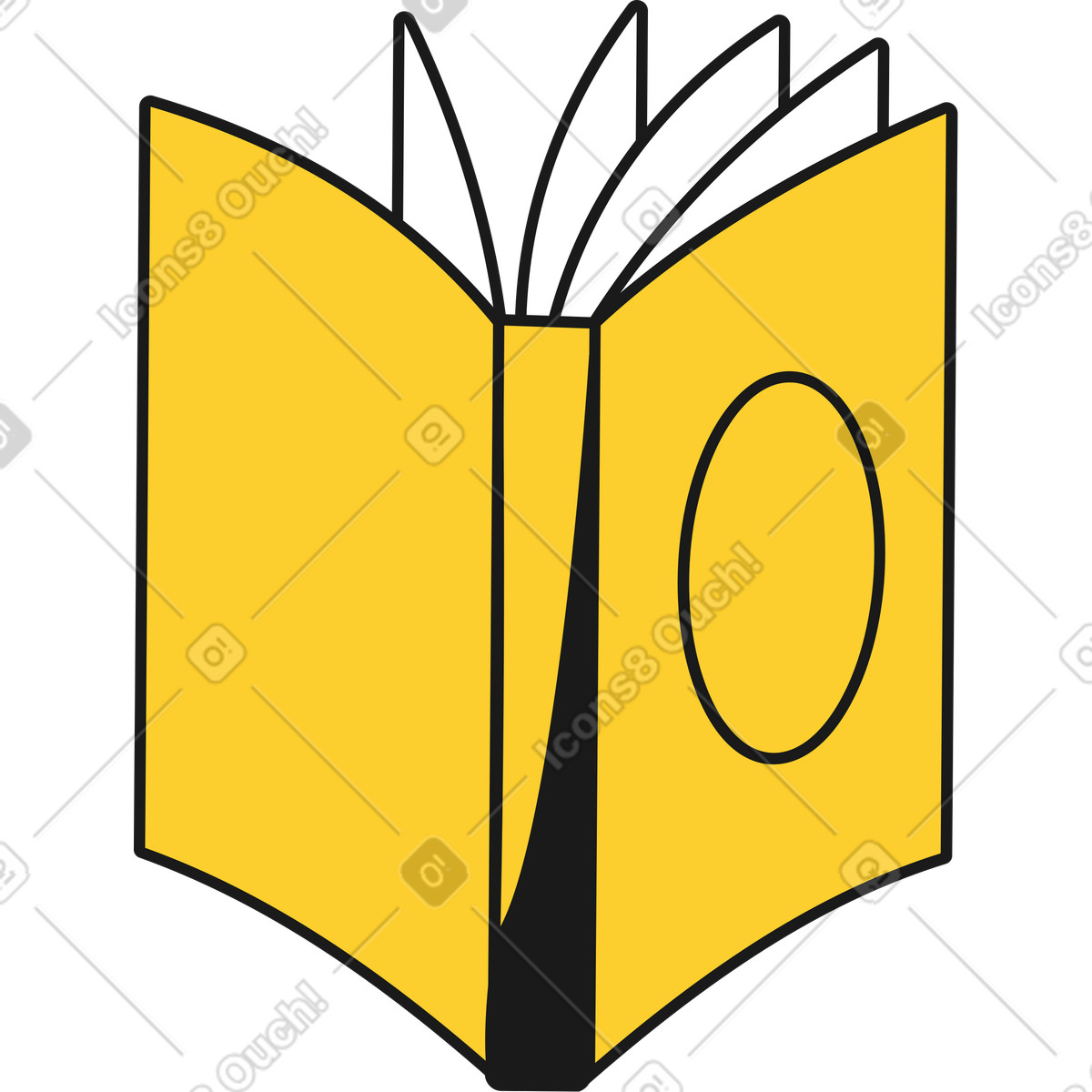 Book illustration in Taxi style download in PNG, SVG