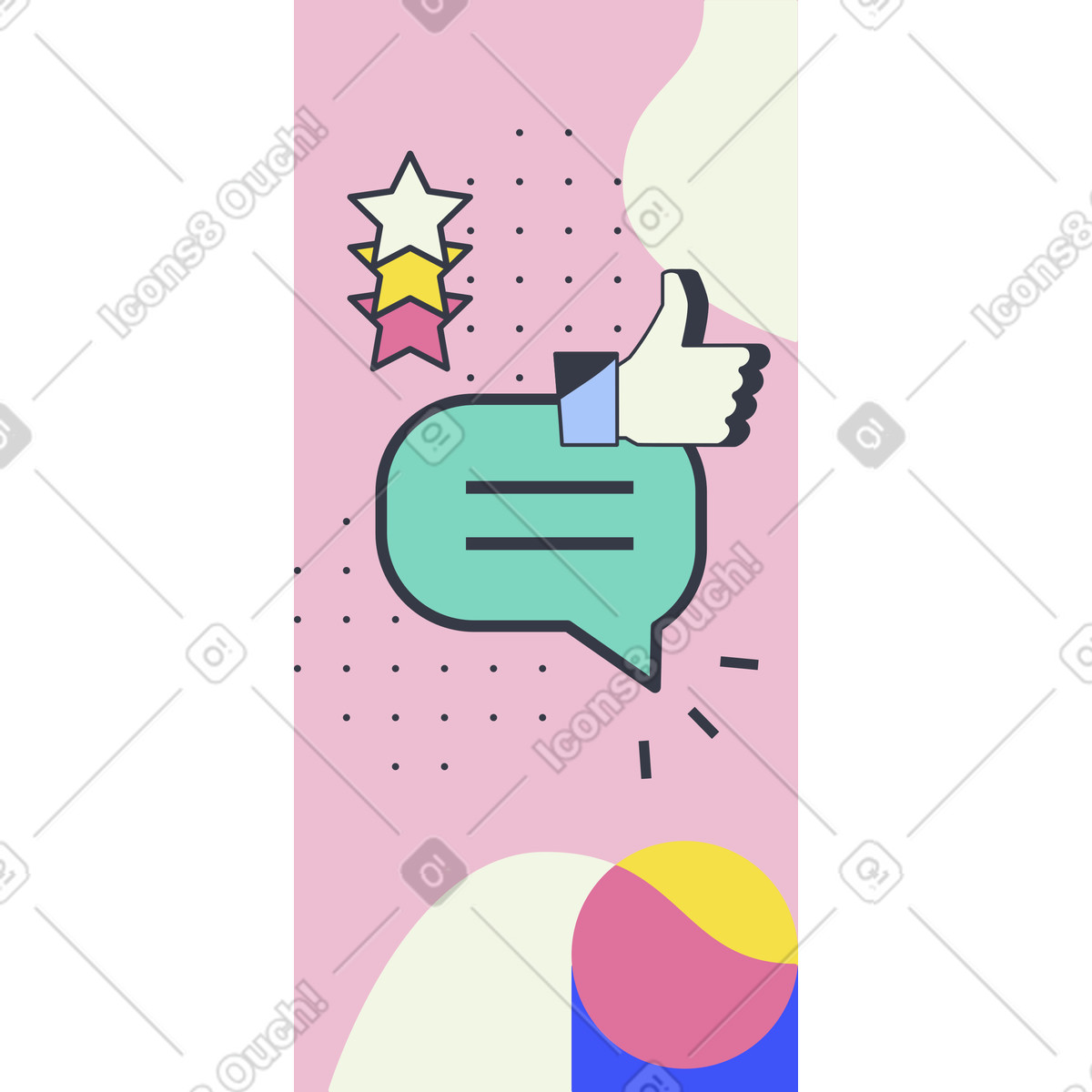 Ratings illustration in Abstract style download in PNG, SVG