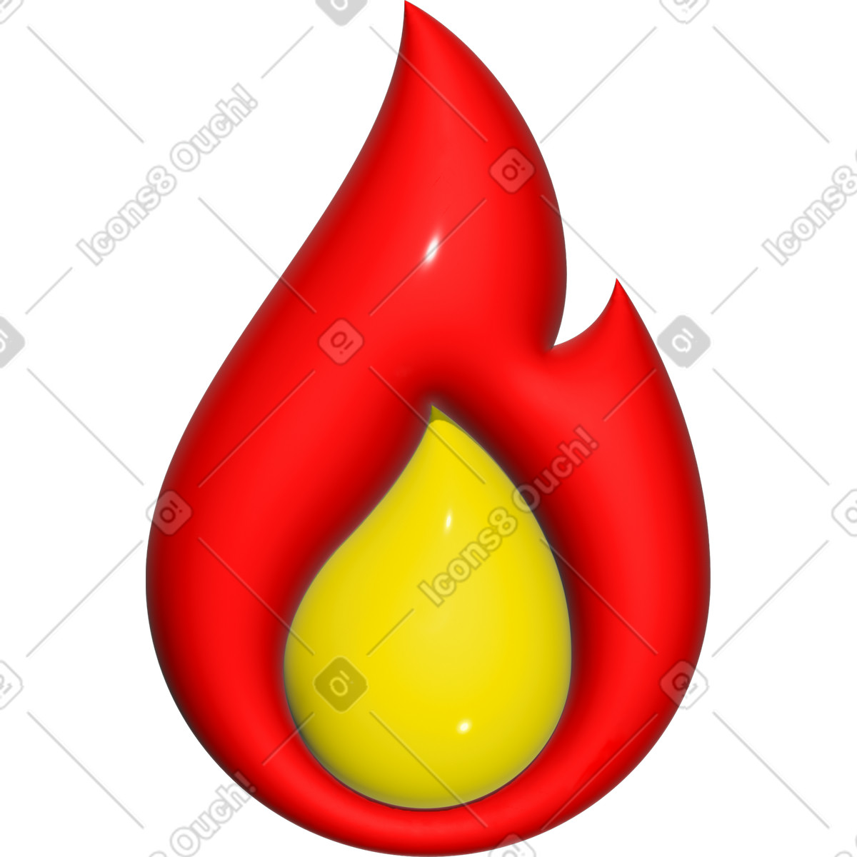 Fire illustration in Pop style download in PNG, SVG