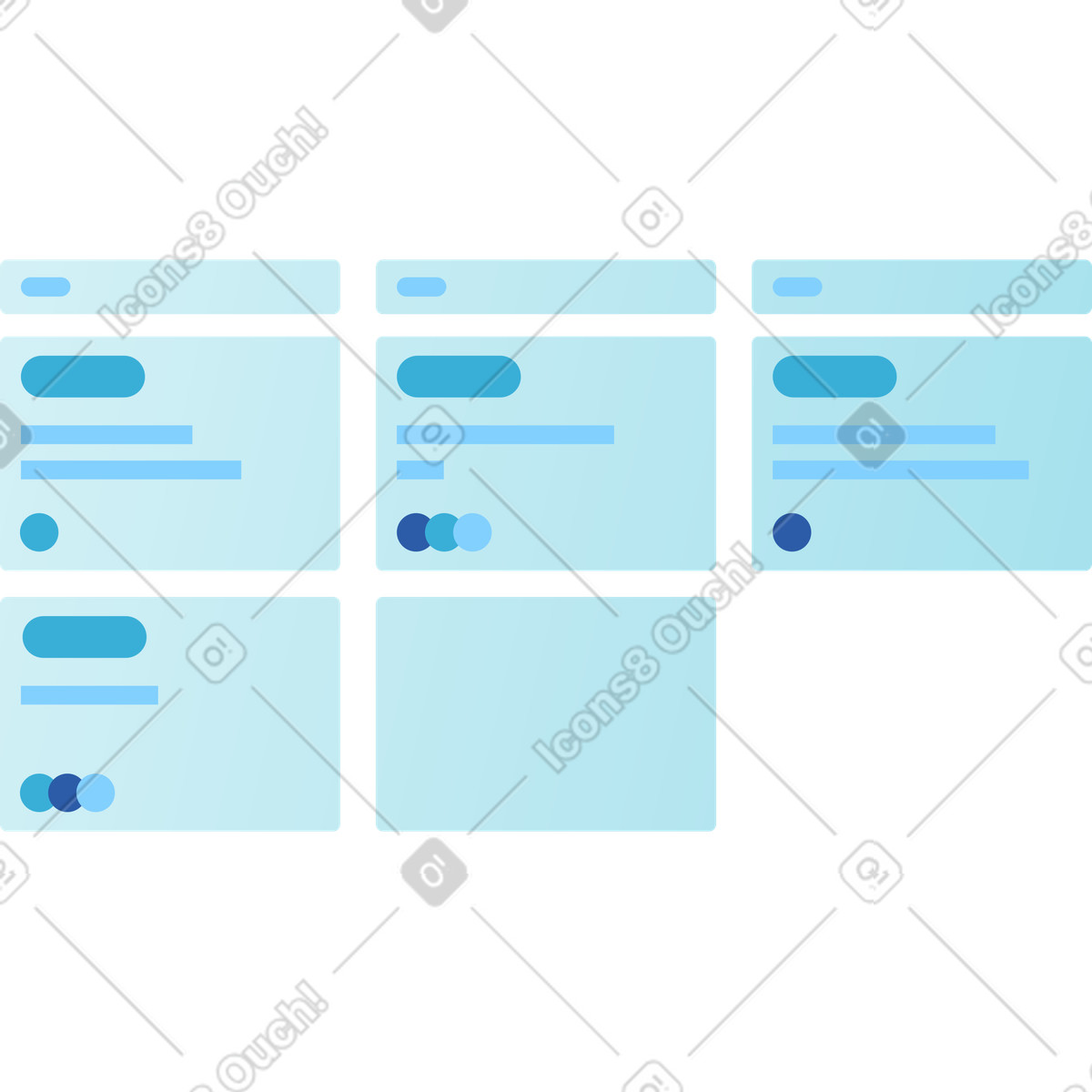 Daily 스타일의 작업 보드 일러스트레이션 PNG, SVG 다운로드