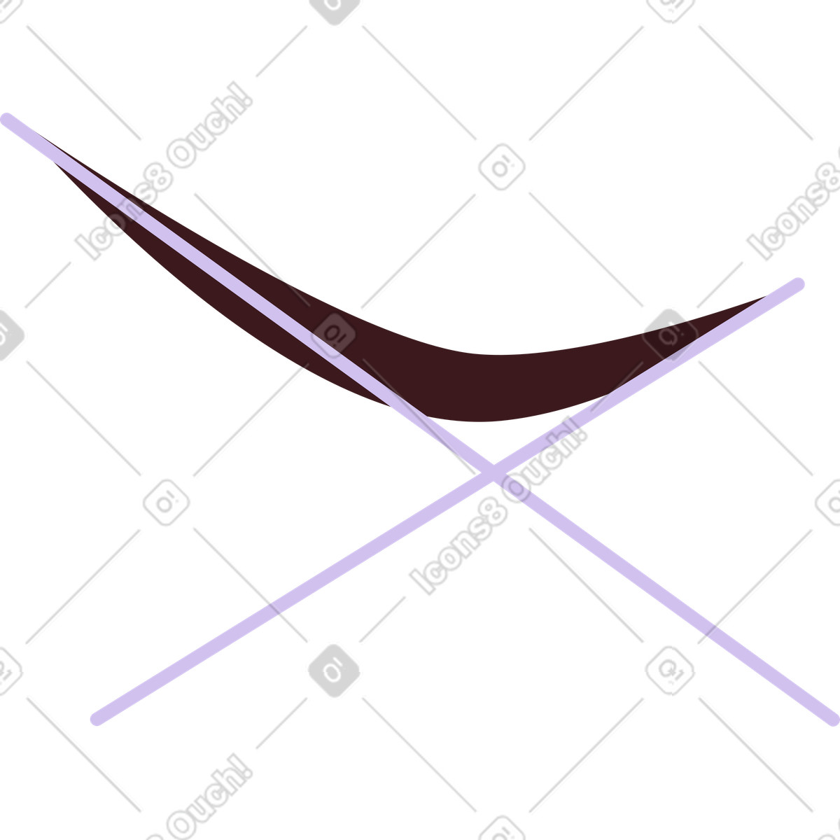 Illustration Chaise pliante hamac dans le style Folks à télécharger aux formats PNG, SVG