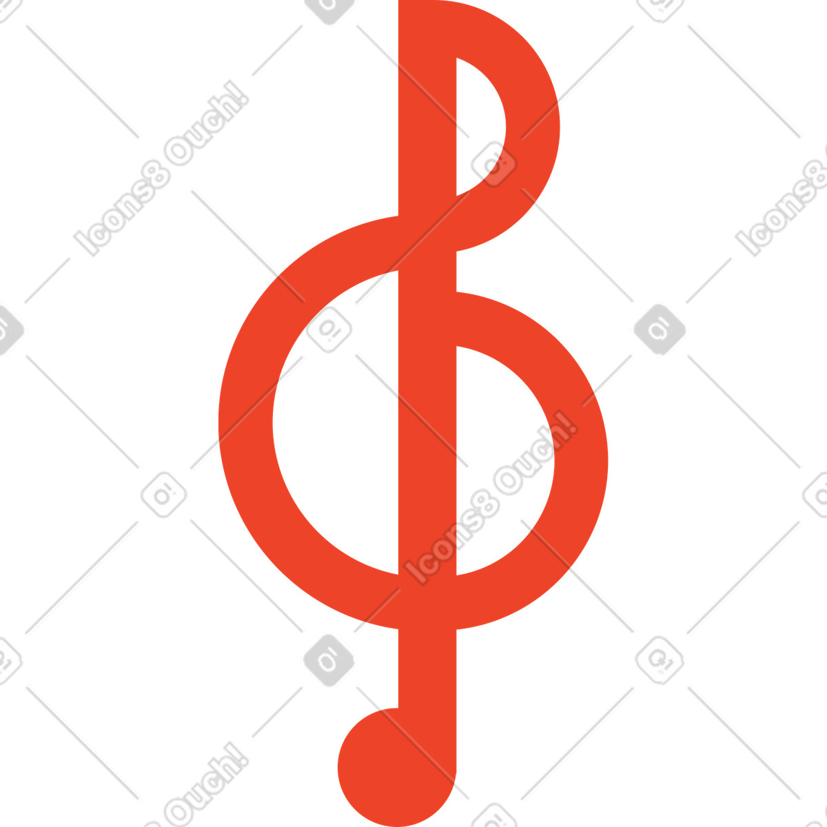 Violinschlüssel-Illustration im Polar-Stil als Download in PNG, SVG