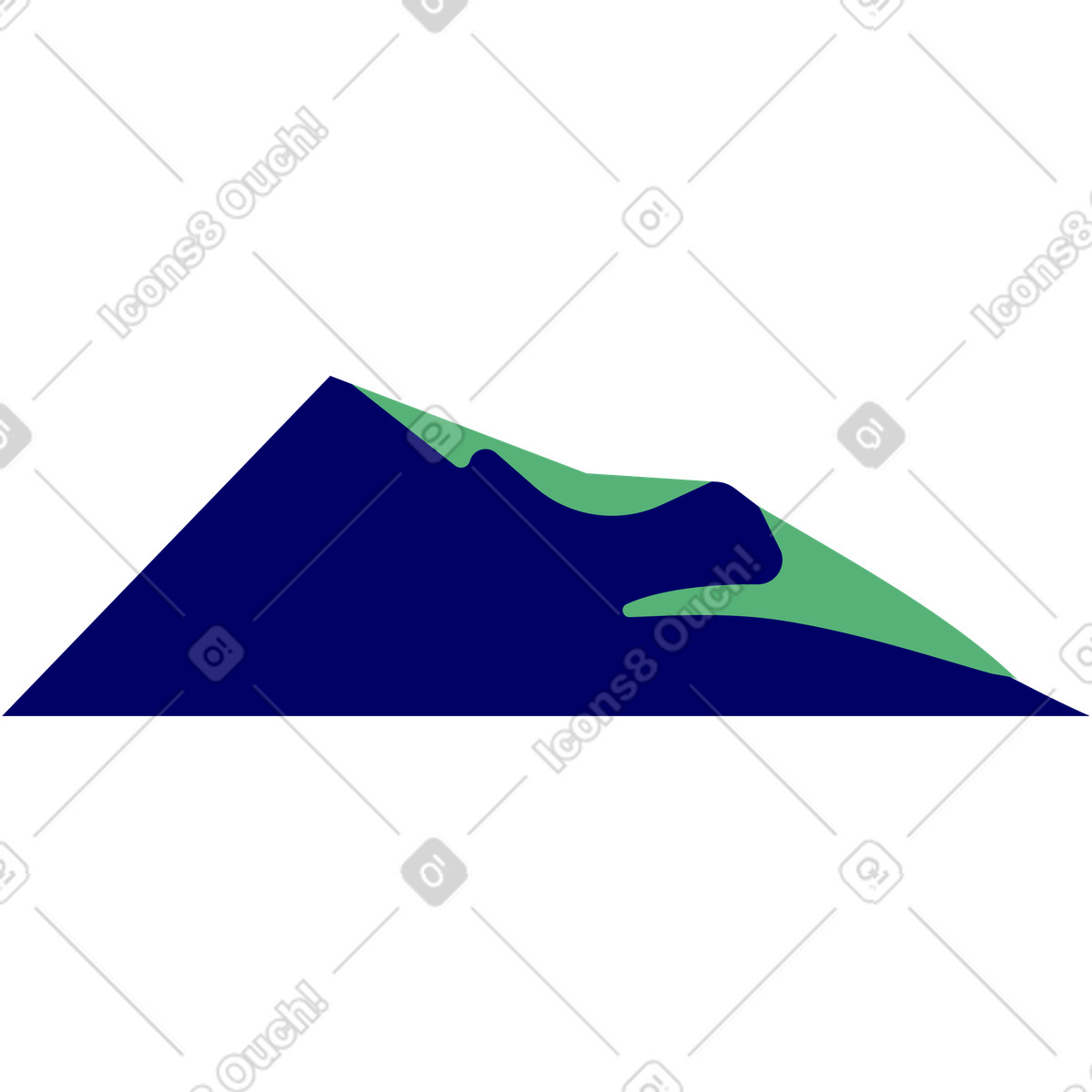 Mountains background green and blue illustration in Lounge style download in PNG, SVG