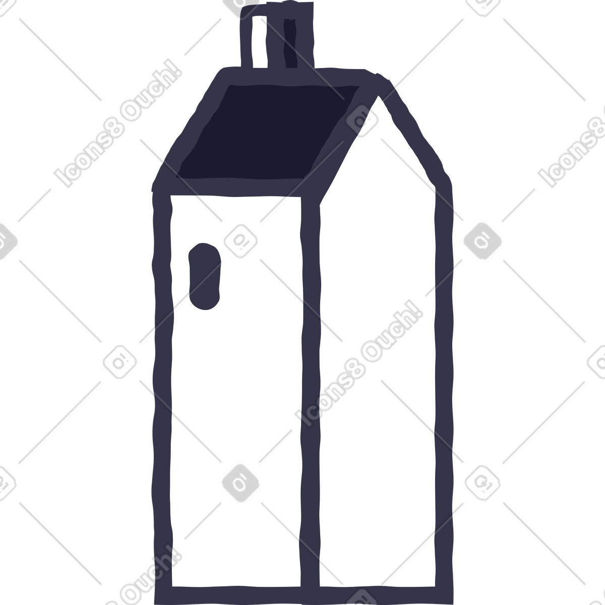 Ilustração de Casa em no estilo Stripy para baixar em PNG, SVG