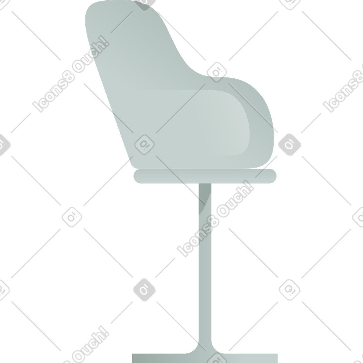 Stuhl-Illustration im Office-Stil als Download in PNG, SVG