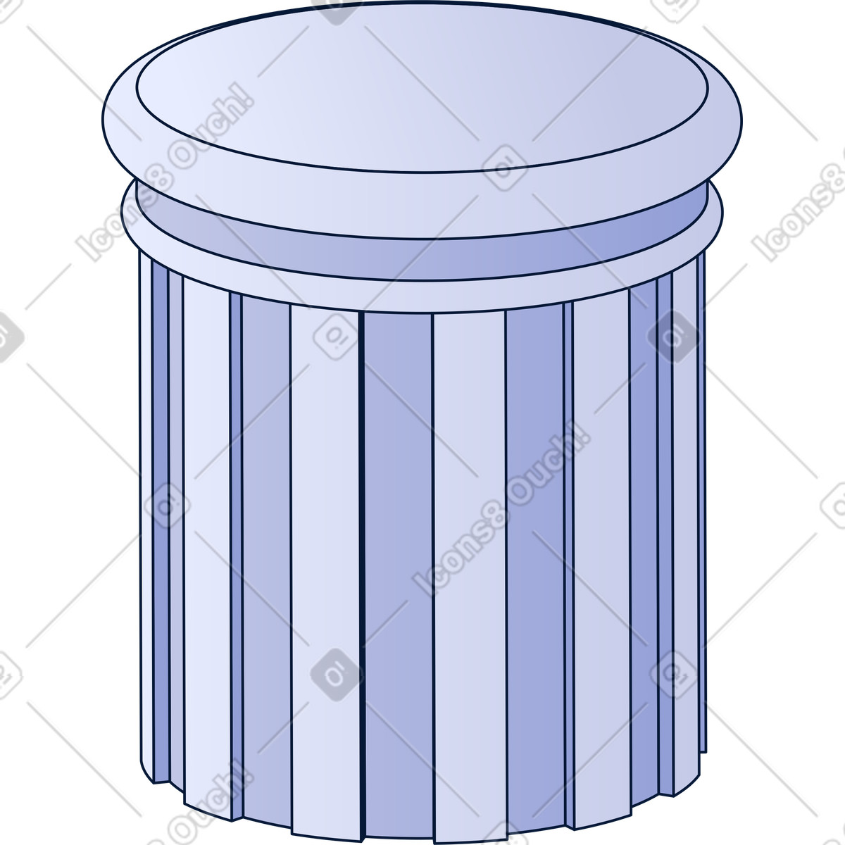 Half of a column illustration in PNG, SVG