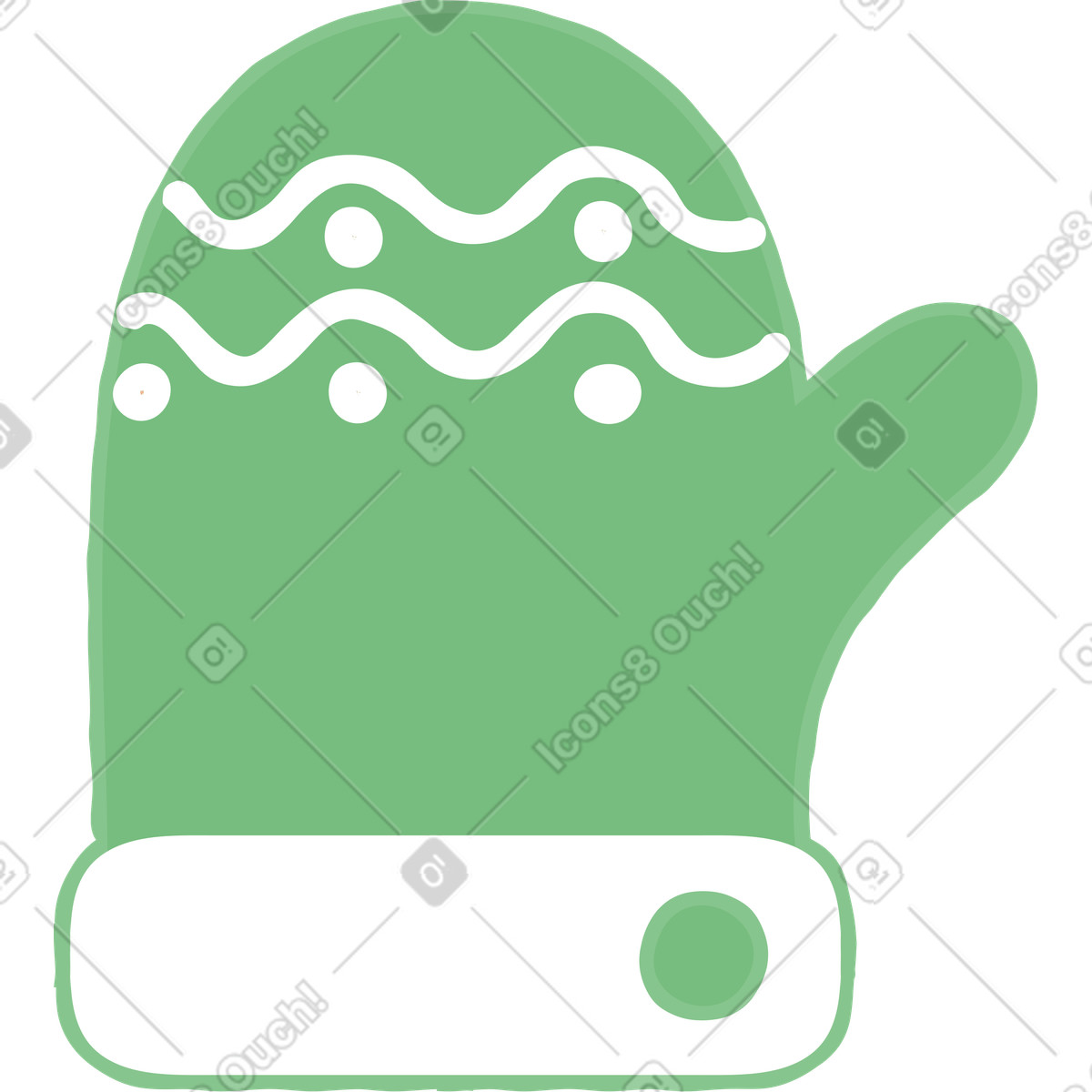 Illustration Mitten dans le style Stripy à télécharger aux formats PNG, SVG