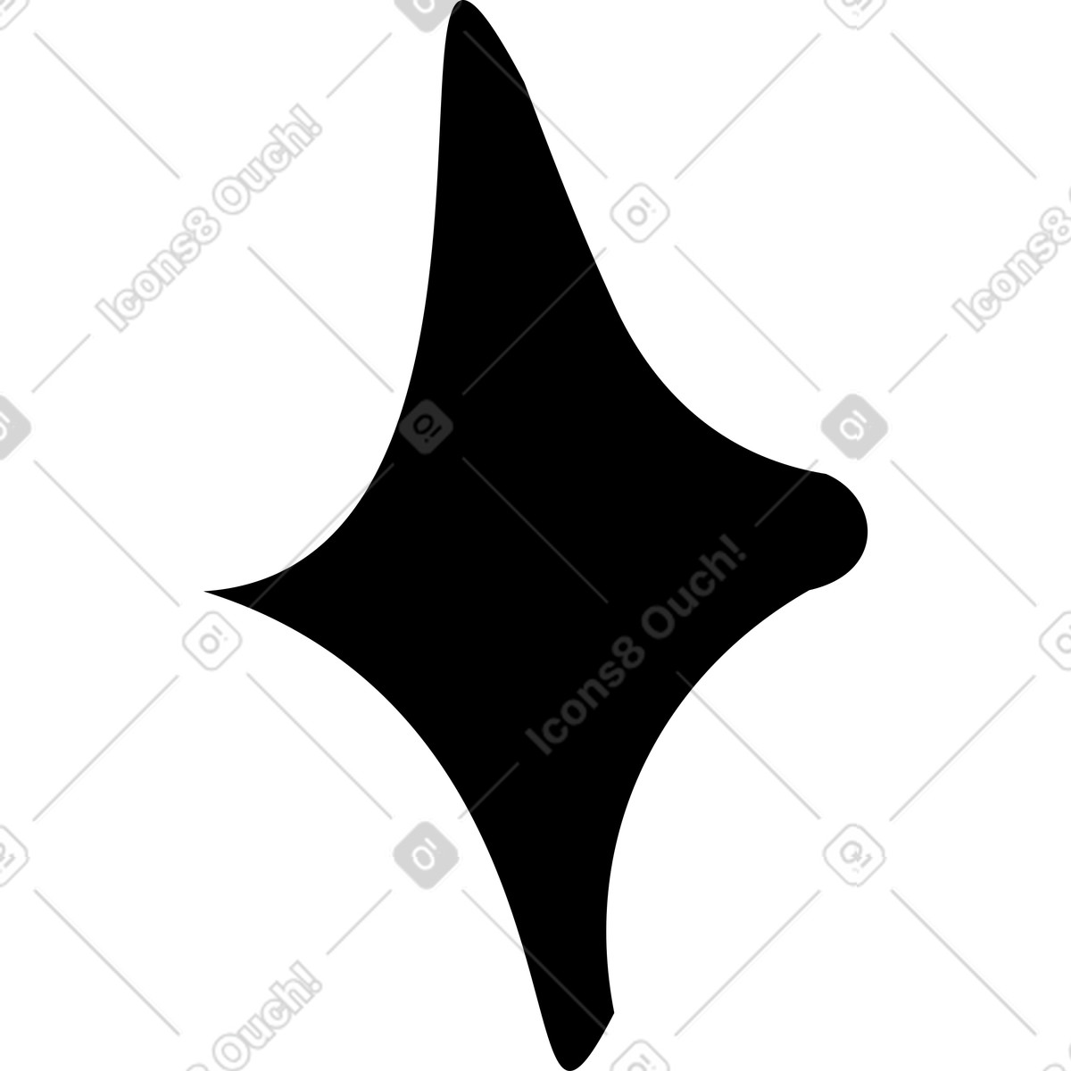 Stella scintilla nera illustrazione in stile Marks scarica in PNG, SVG