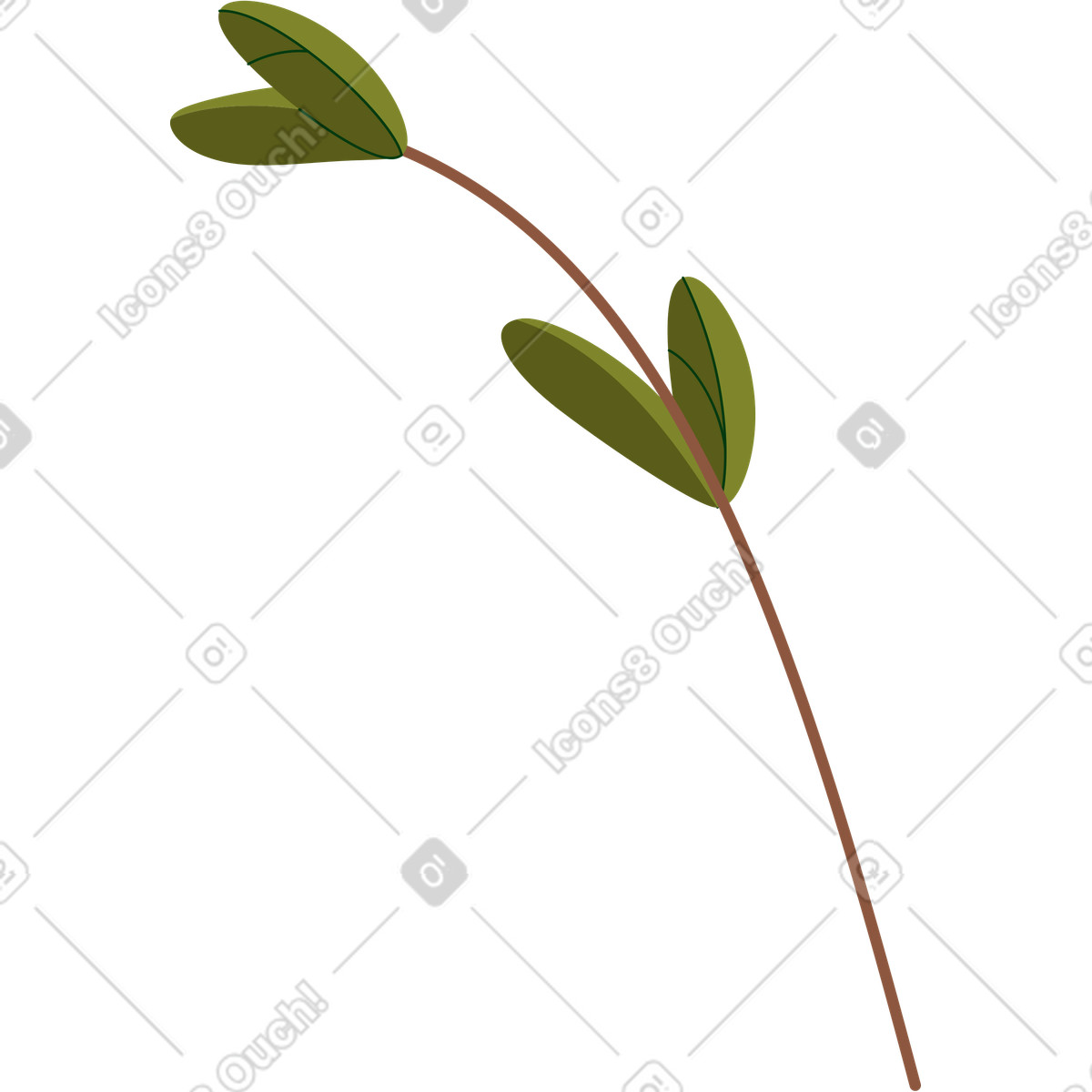 Pflanze-Illustration im Dizzy-Stil als Download in PNG, SVG