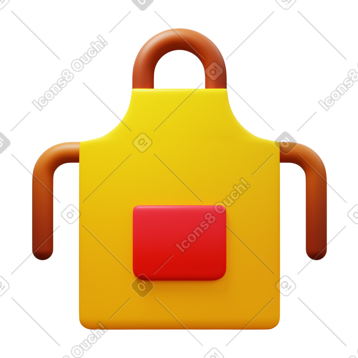 Apron-Illustration im 3D Fluency-Stil als Download in PNG, SVG