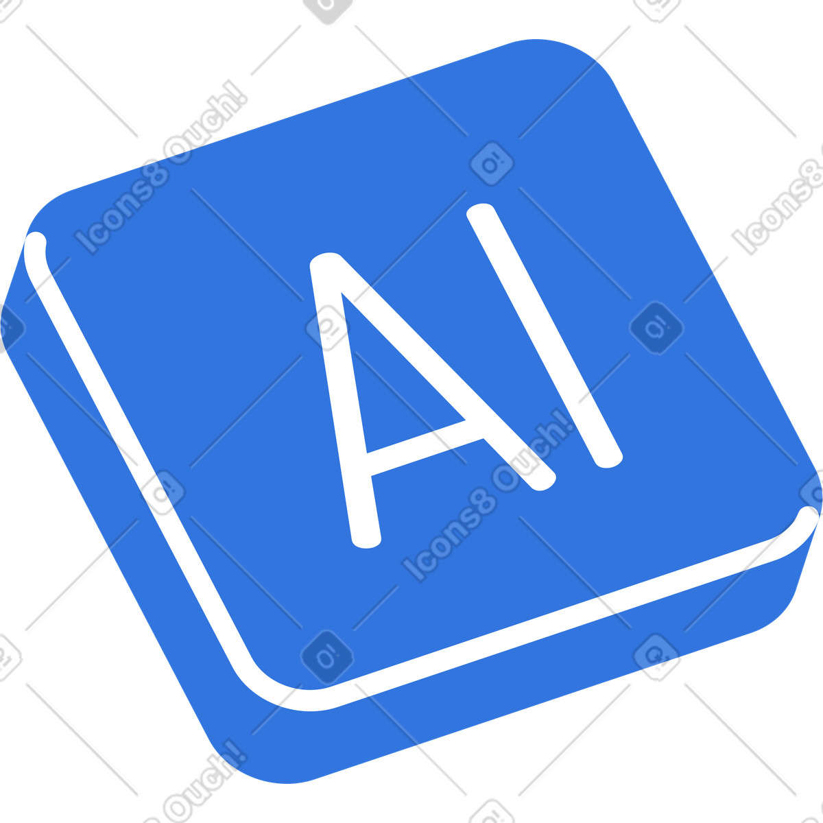 Ilustração de Ícone ai em no estilo Sky para baixar em PNG, SVG