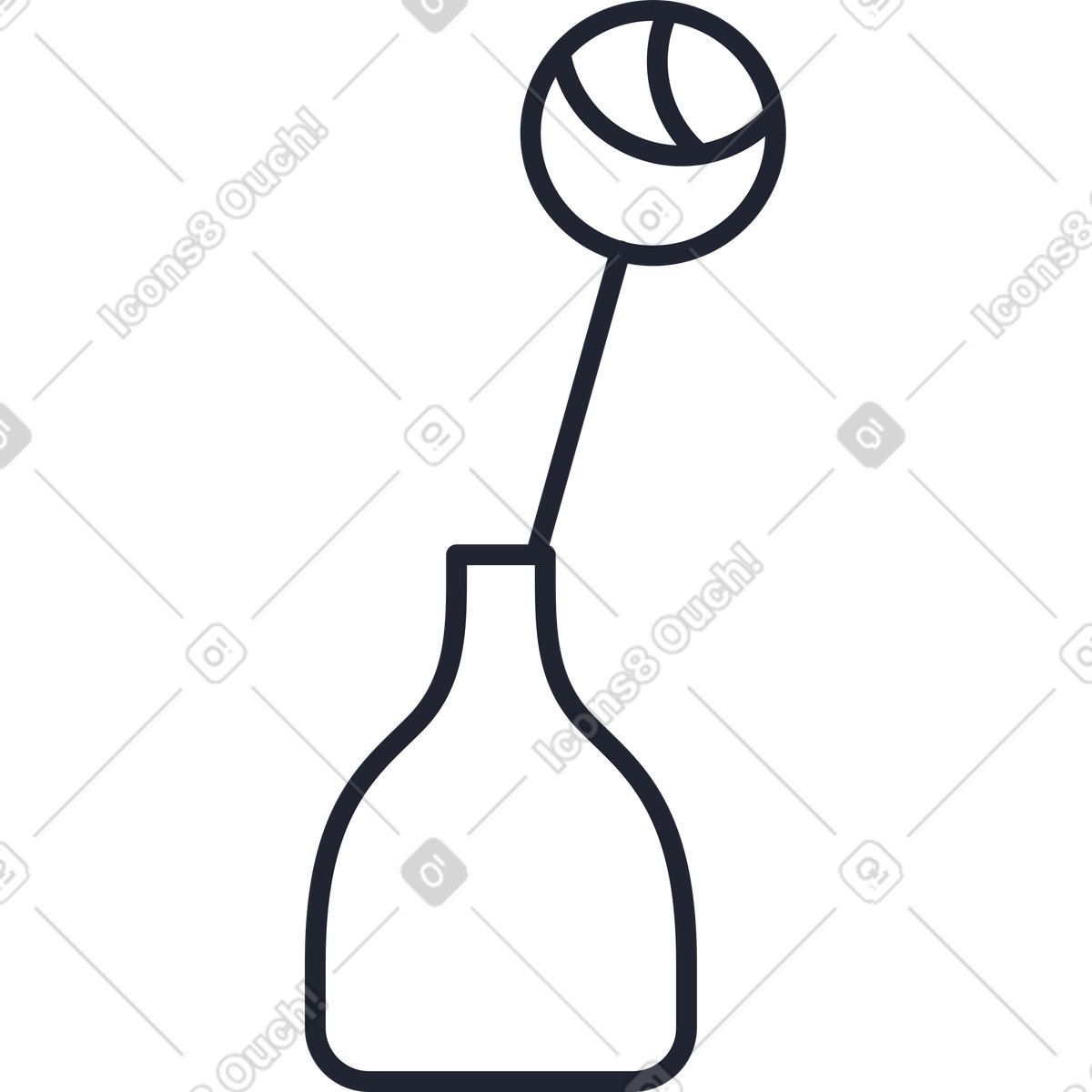 Fiore in vaso illustrazione stile Pablita scarica PNG, SVG