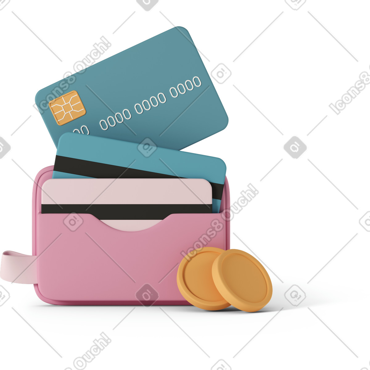 Ilustração de Card holder em no estilo 3D Casual life para baixar em PNG, SVG