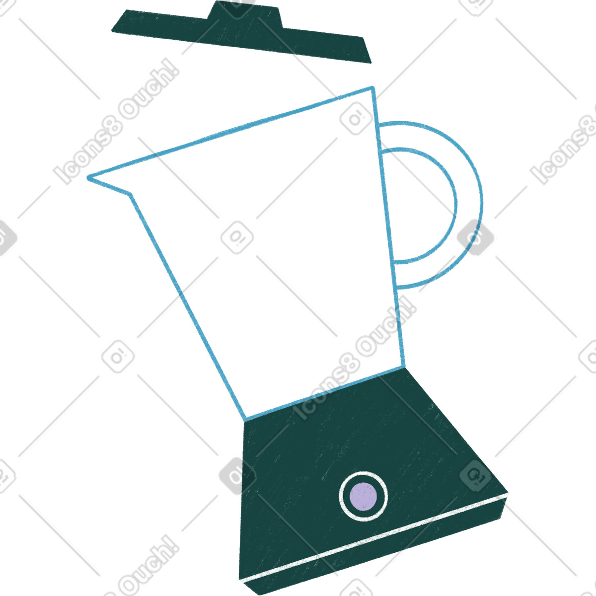 Dark green blender-Illustration im Tutti-Stil als Download in PNG, SVG