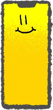 Smartphone face PNG, SVG