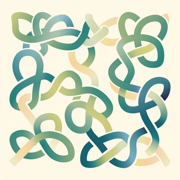 A series of interconnected Celtic knots forming an elaborate pattern