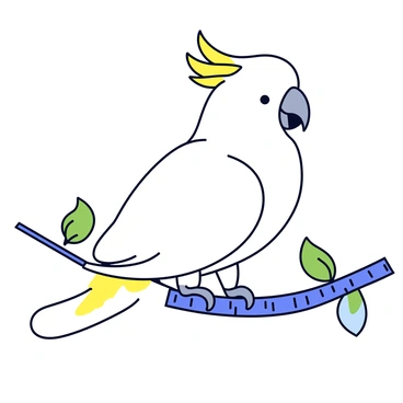 A classic vintage illustration of a cockatoo with intricate details