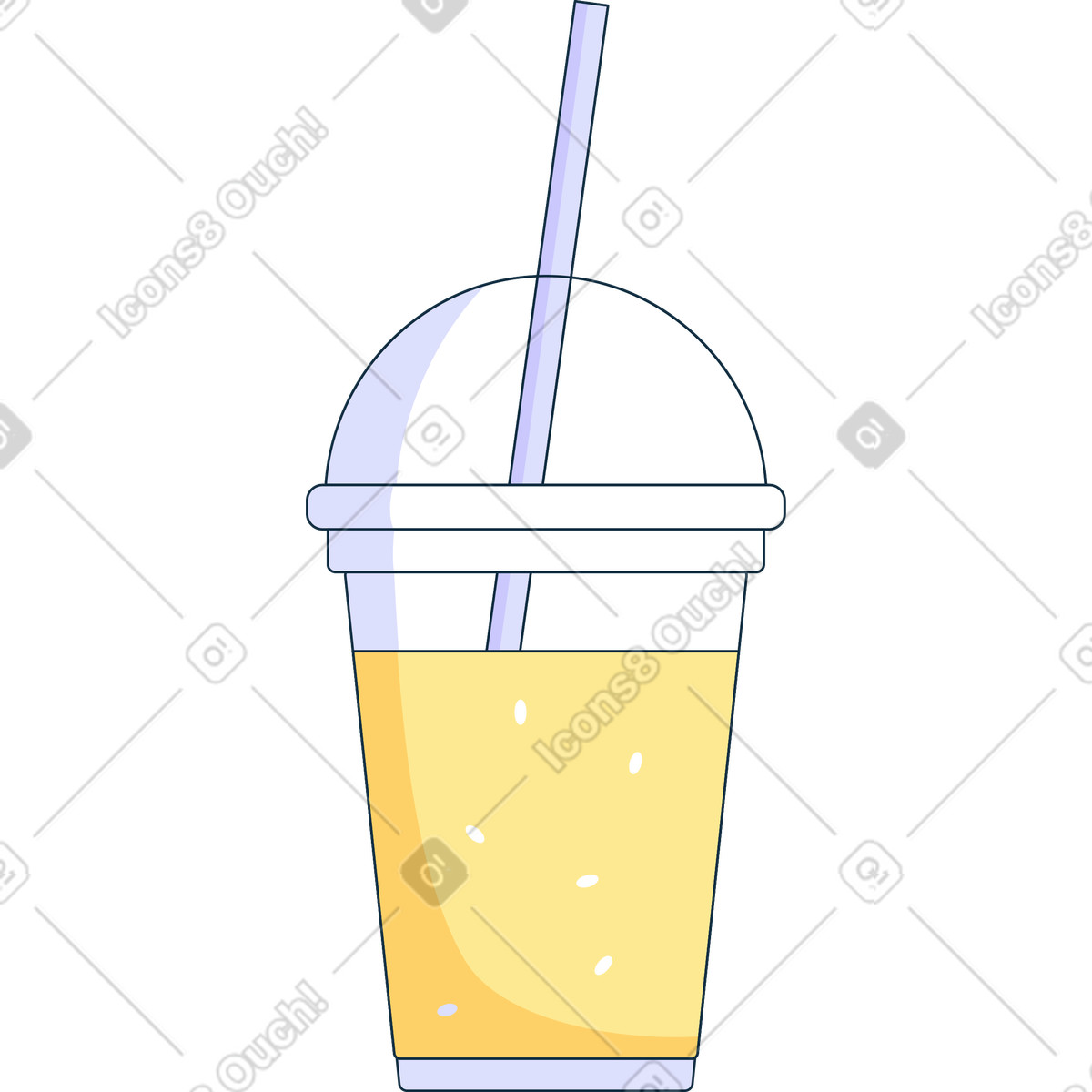 Lemonade illustration in Bubble gum style download in PNG, SVG