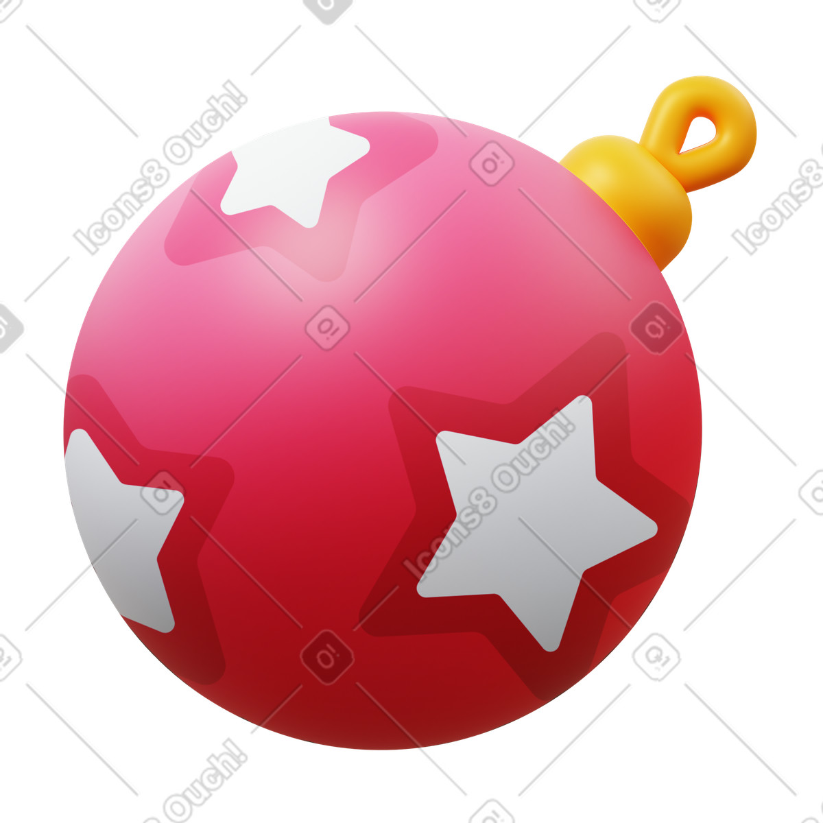 Christmas ball illustrazione in stile 3D Fluency scarica in PNG, SVG