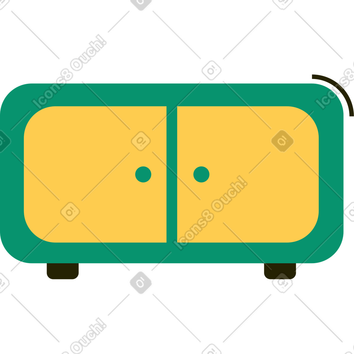 Bett-Illustration im Spot-Stil als Download in PNG, SVG