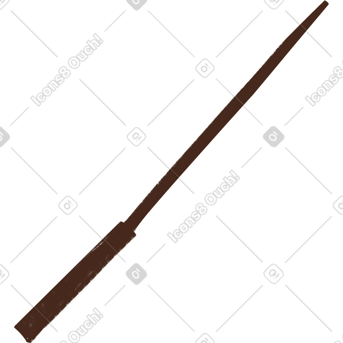 Brown pointer stick illustration in PNG, SVG