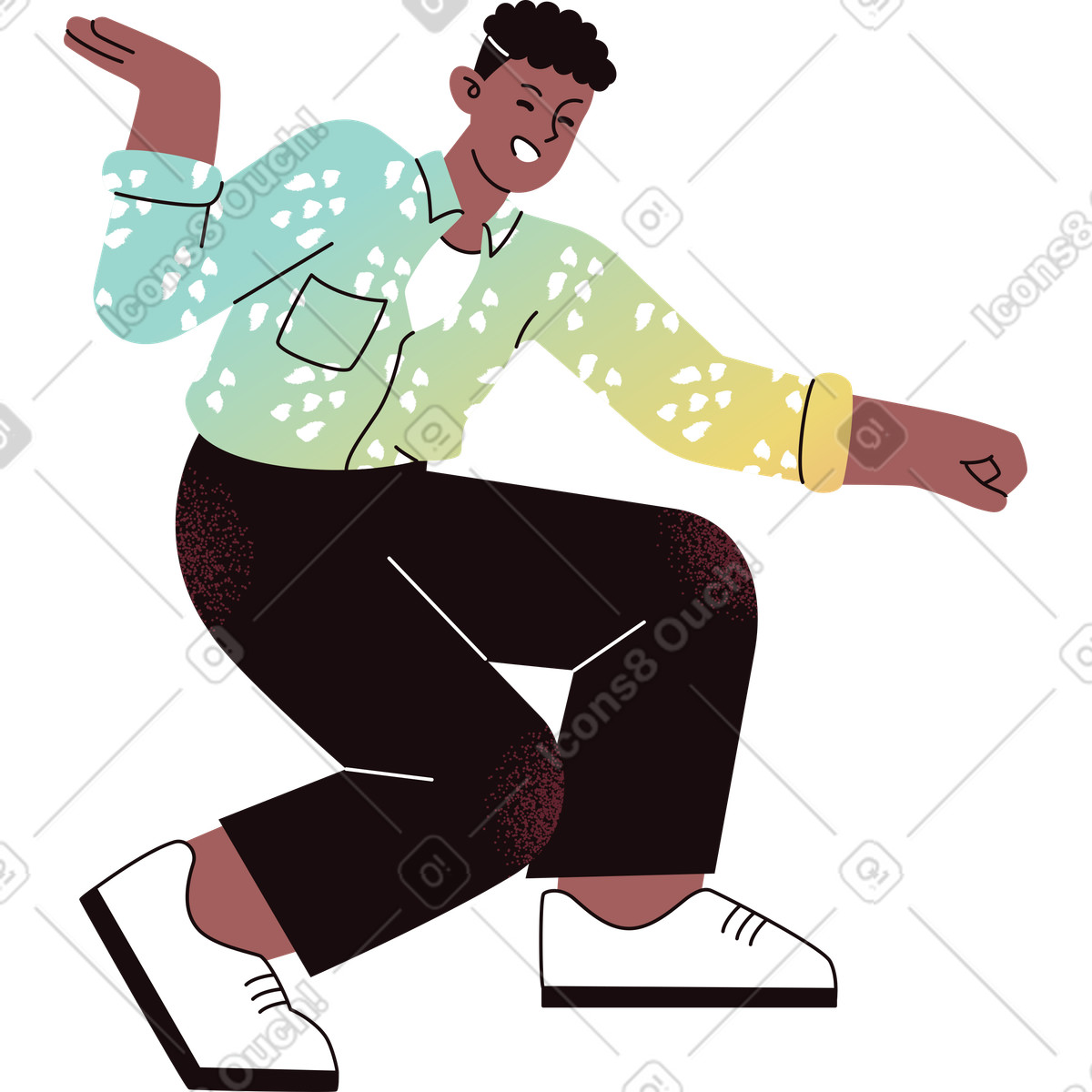 Ilustração de Homem em no estilo Delight para baixar em PNG, SVG