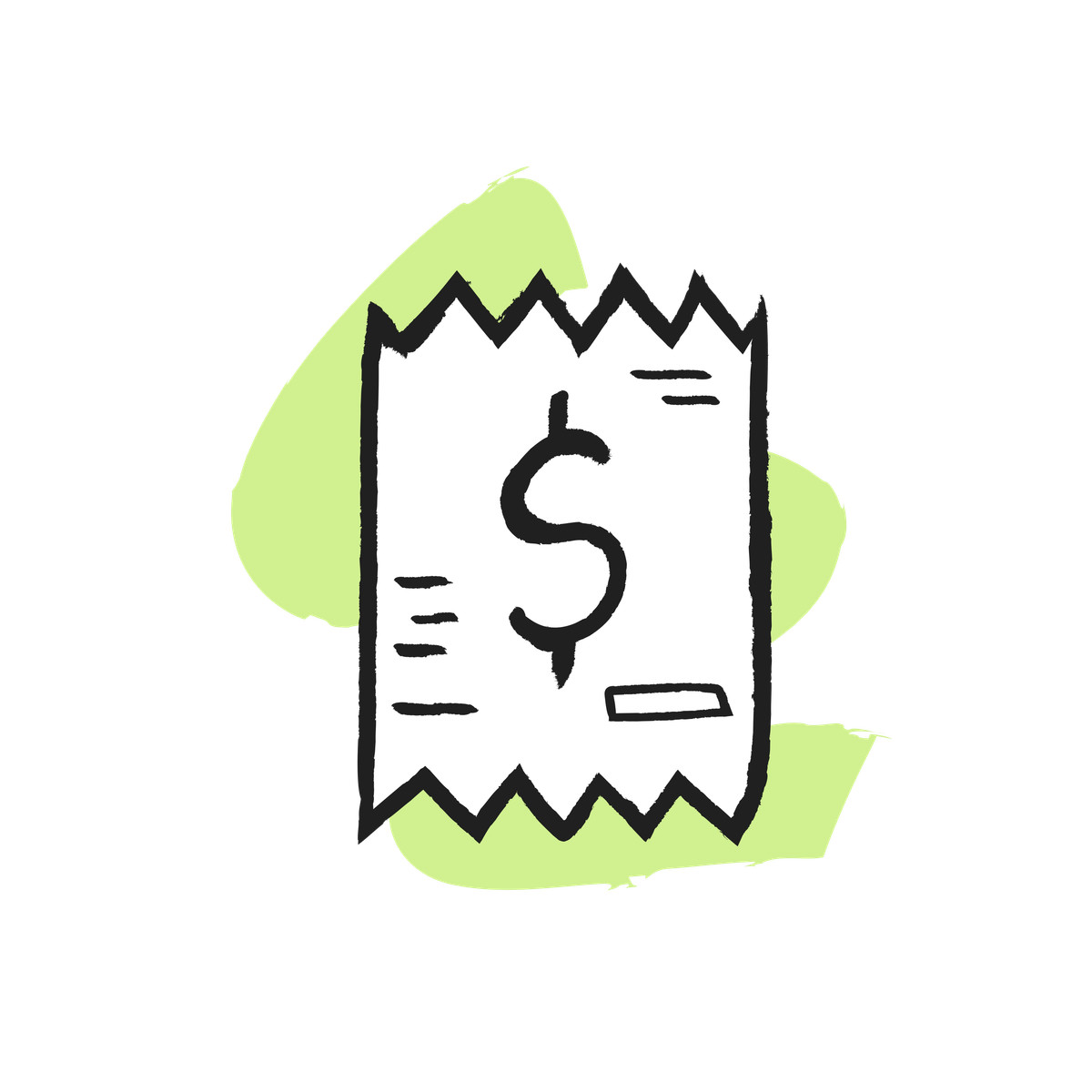 Ilustração de Paper receipt with dollar sign, purchase confirmation em no estilo Pixeltrue icons para baixar em PNG, SVG