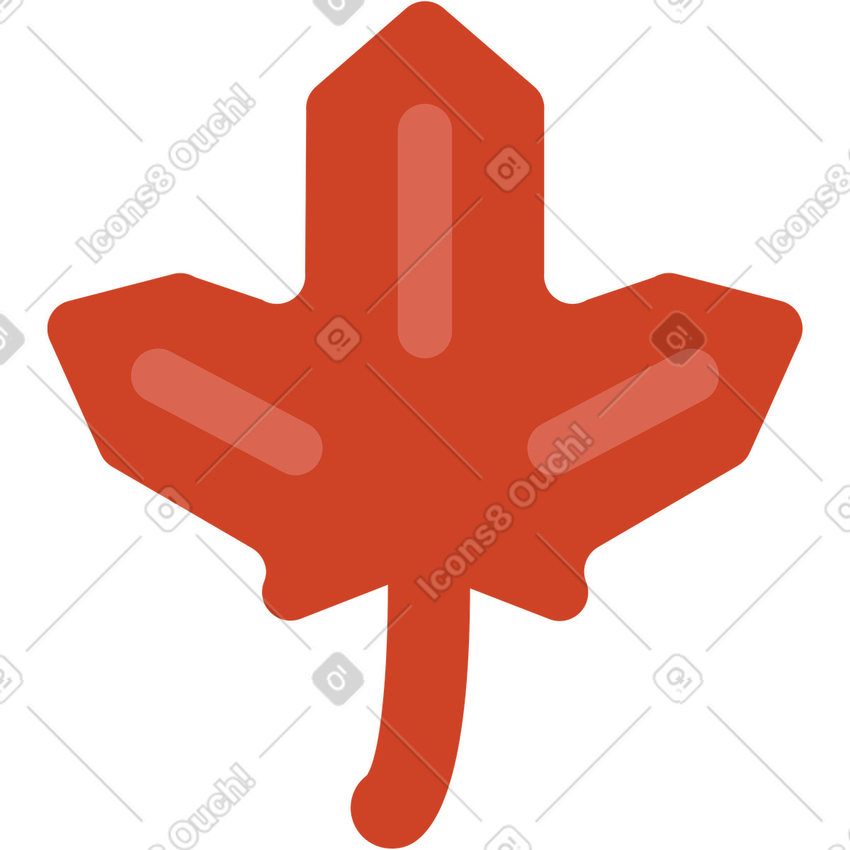 Arabica スタイルの Maple leaf のイラストをPNG、SVG形式でダウンロード