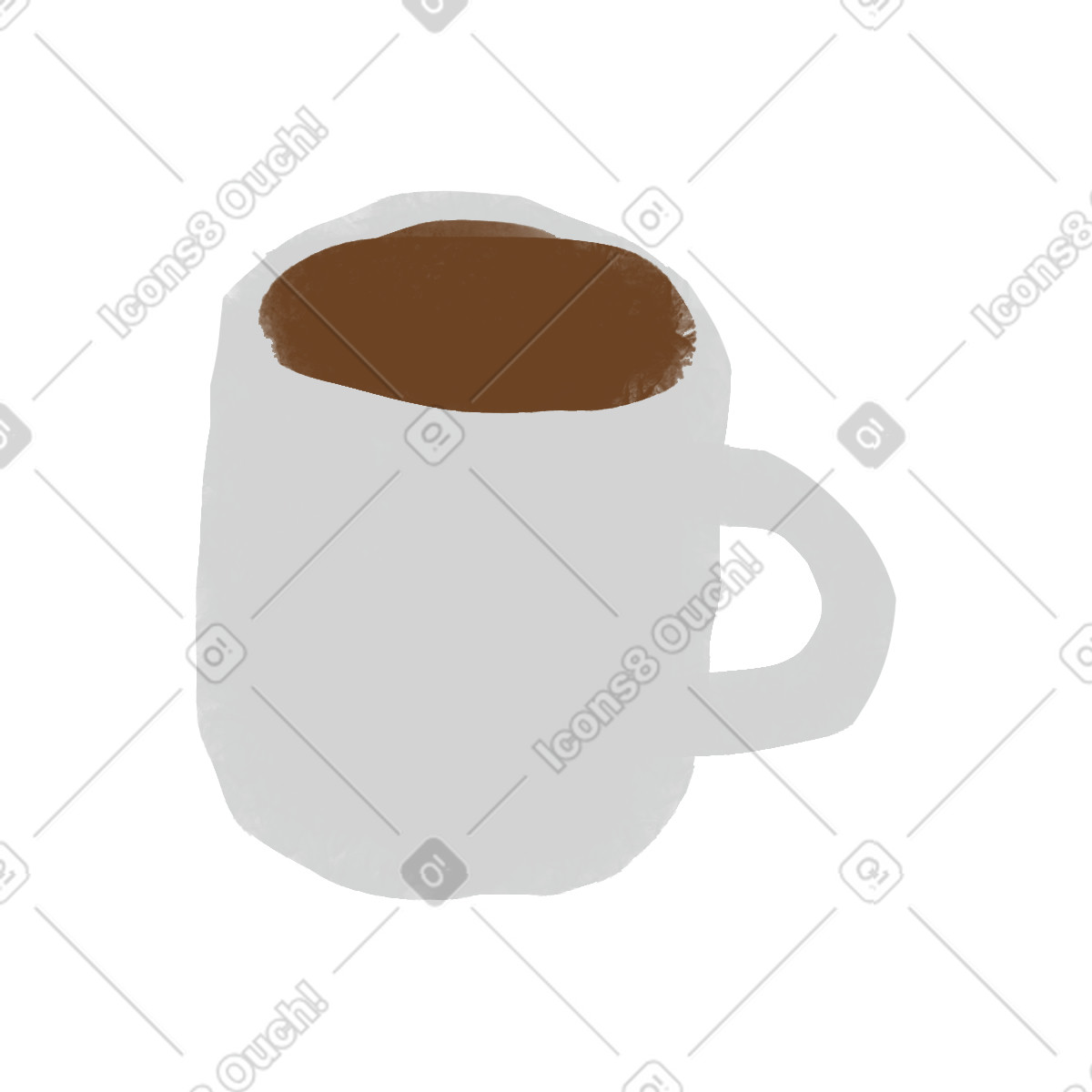 Tea cup illustrazione in stile Atomic scarica in PNG, SVG
