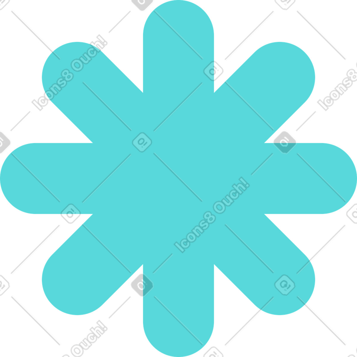 Ilustración Asterisco en estilo Bright a descargar en PNG y SVG