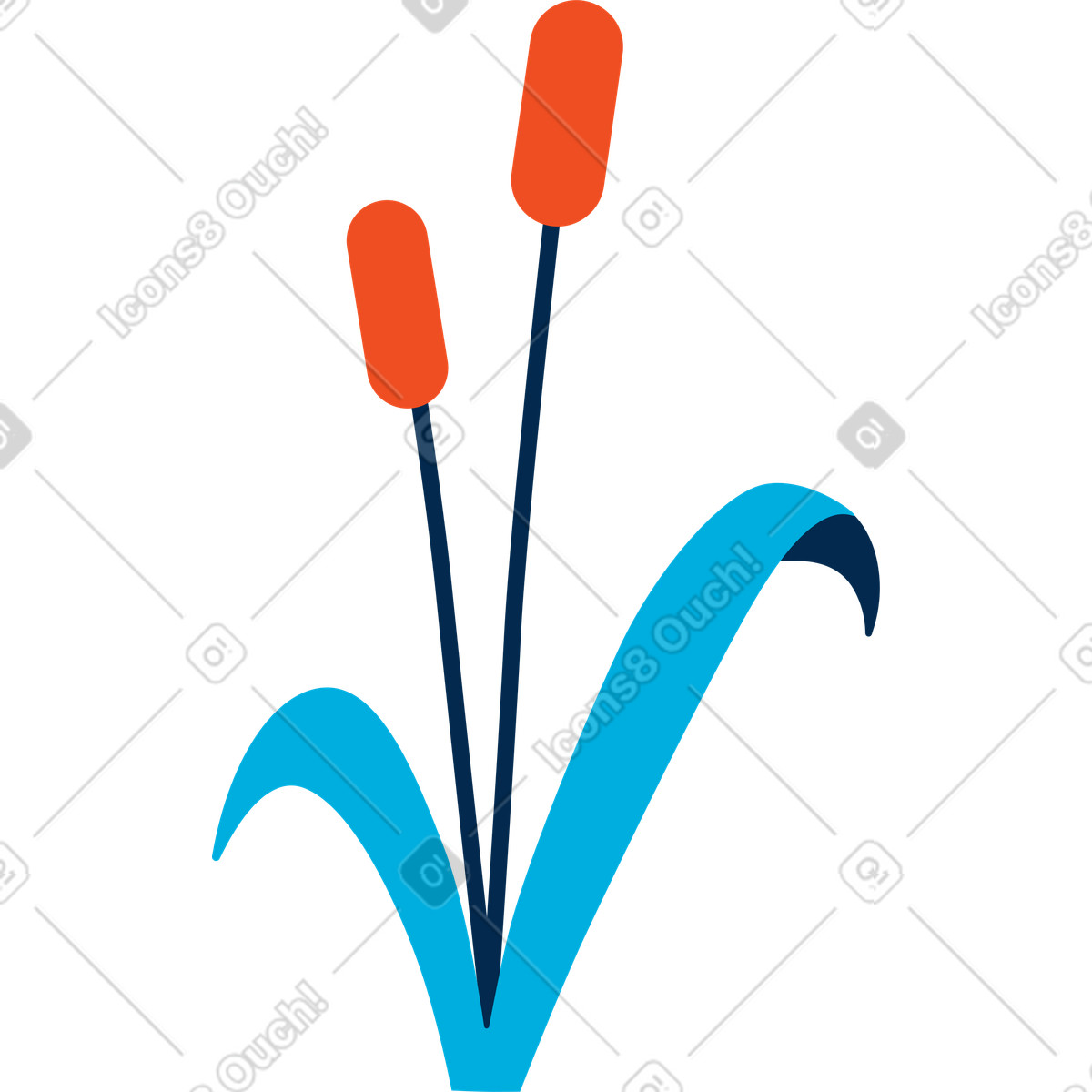 Flame スタイルの Reed のイラストをPNG、SVG形式でダウンロード