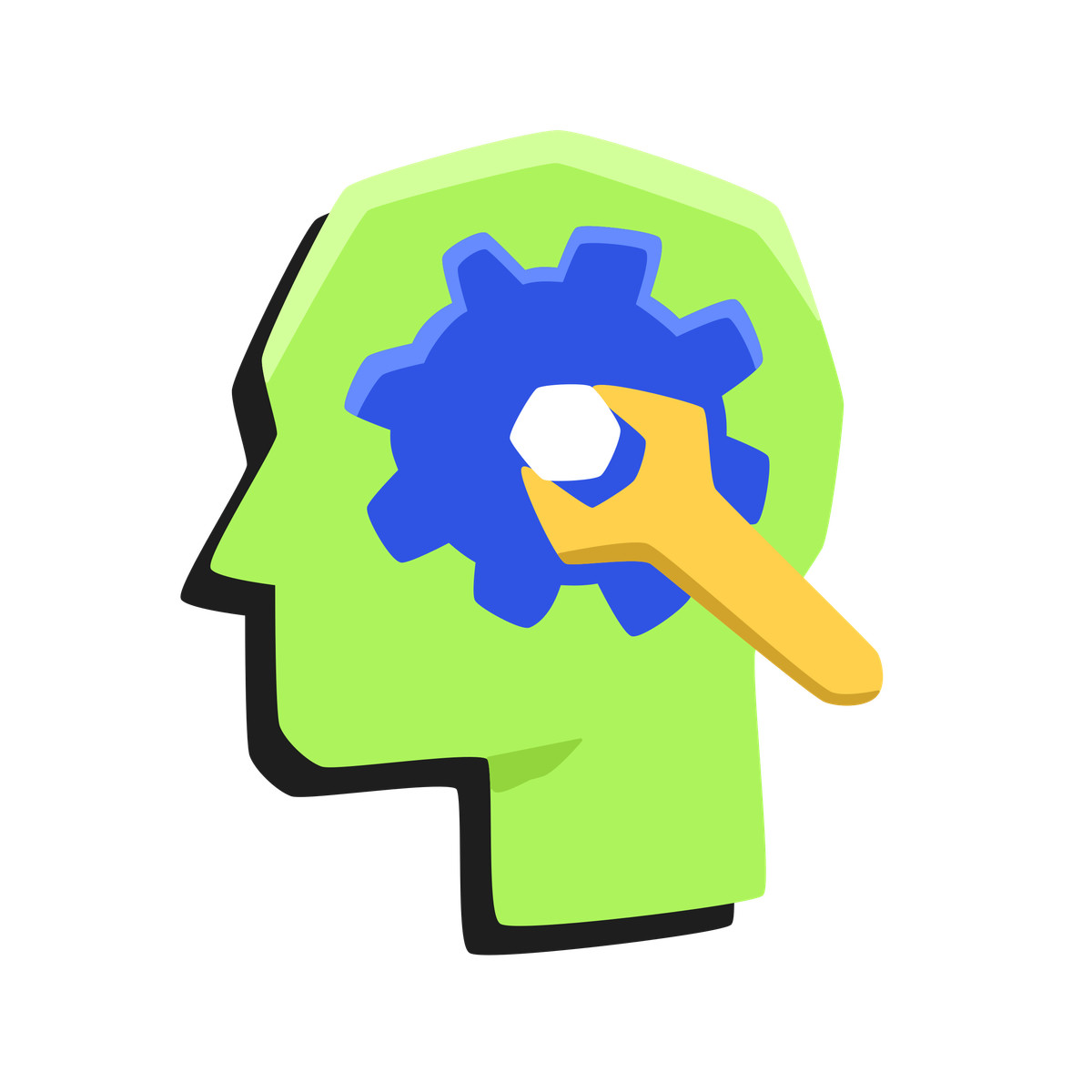 Illustration Psychothérapie et amélioration de la santé mentale dans le style Bouncy à télécharger aux formats PNG, SVG